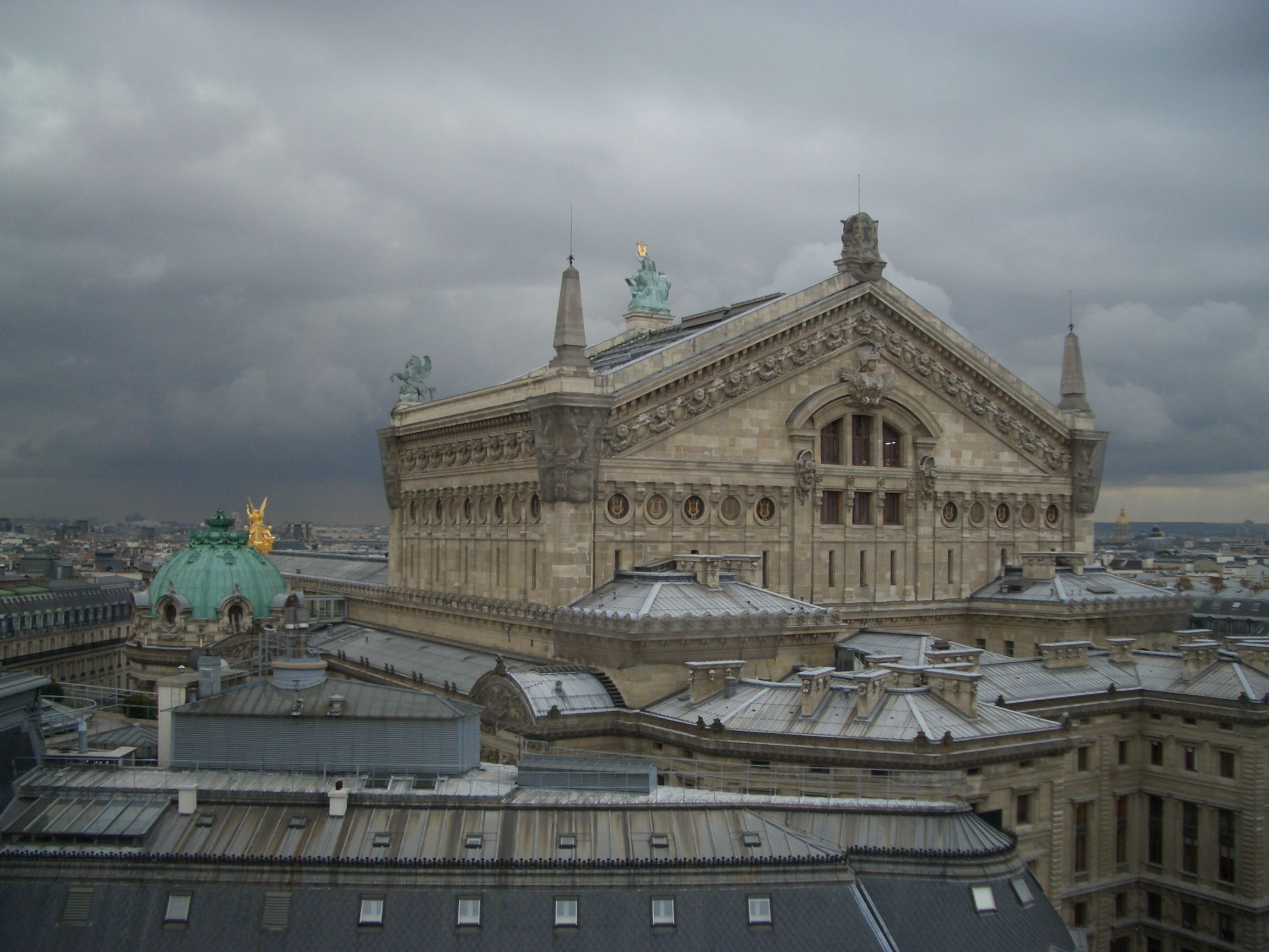 opera, dome, watch, distant, tourism, sky, outlook, vision, clouds, viewpoint, built structure, cloud - sky, 1080P, architecture, government, view, sea of houses, HD Wallpaper