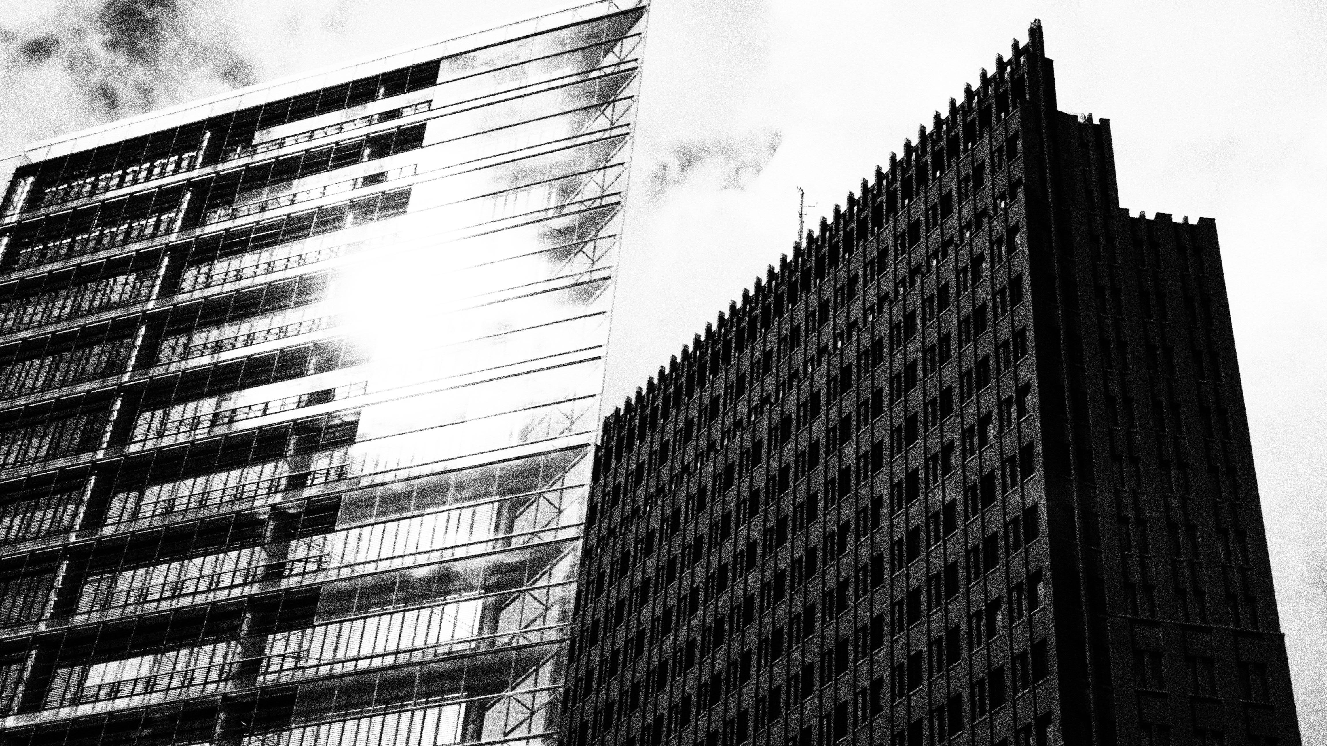 apartment, tower, potsdamer platz, window, no people, tall - high, architecture, potsdamer, city, business, outdoors, office, modern, building exterior, HD Wallpaper