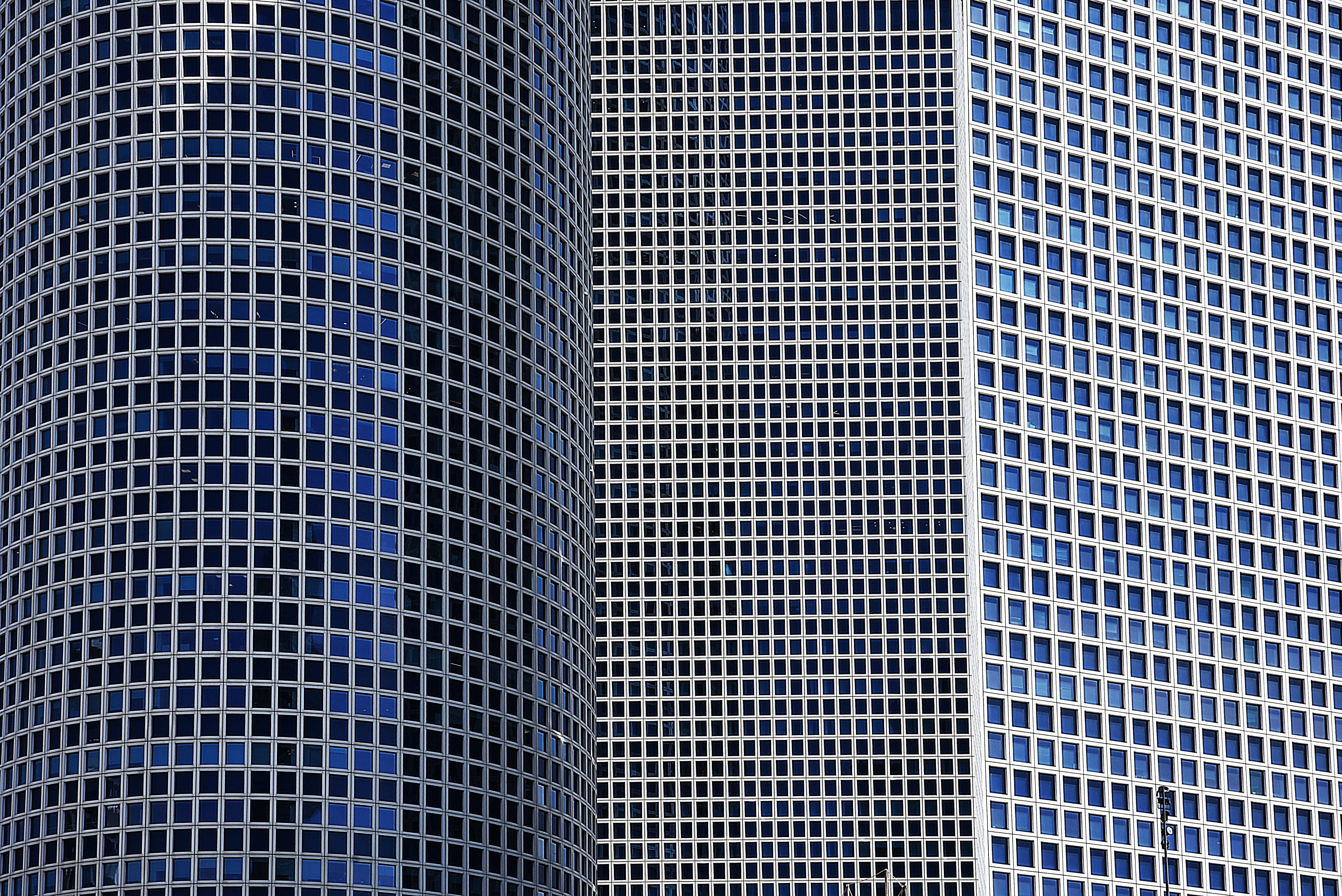 no people, textured, concrete, architecture, high, building, pattern, cityscape, close-up, urban, windows, hole, 5K, side by side, new, day, business, HD Wallpaper