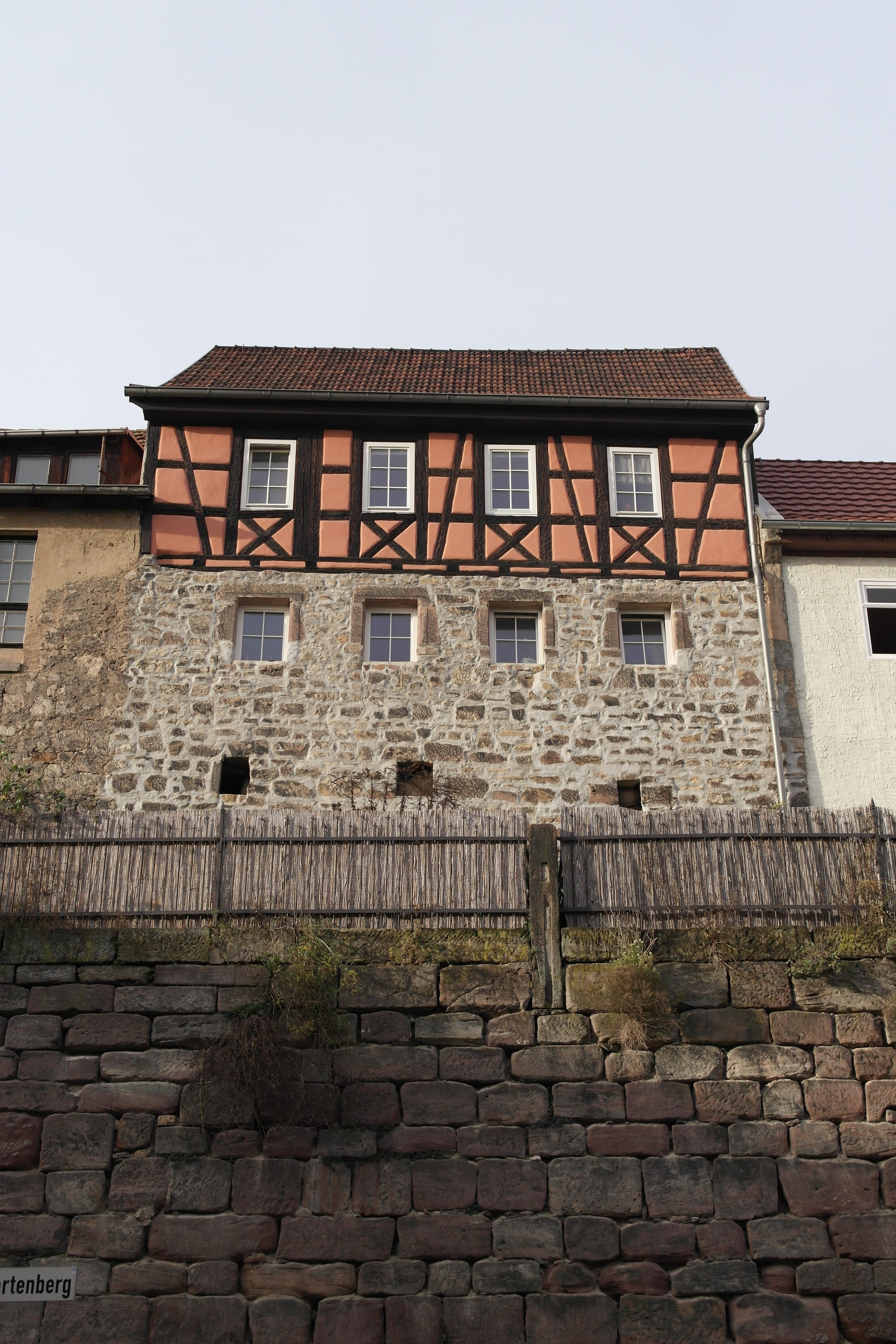 built structure, sky, Top, history, House, half-timber, brick, window, windows, low angle view, day, wall - building feature, stone wall, roof, building exterior, Phone HD Wallpaper