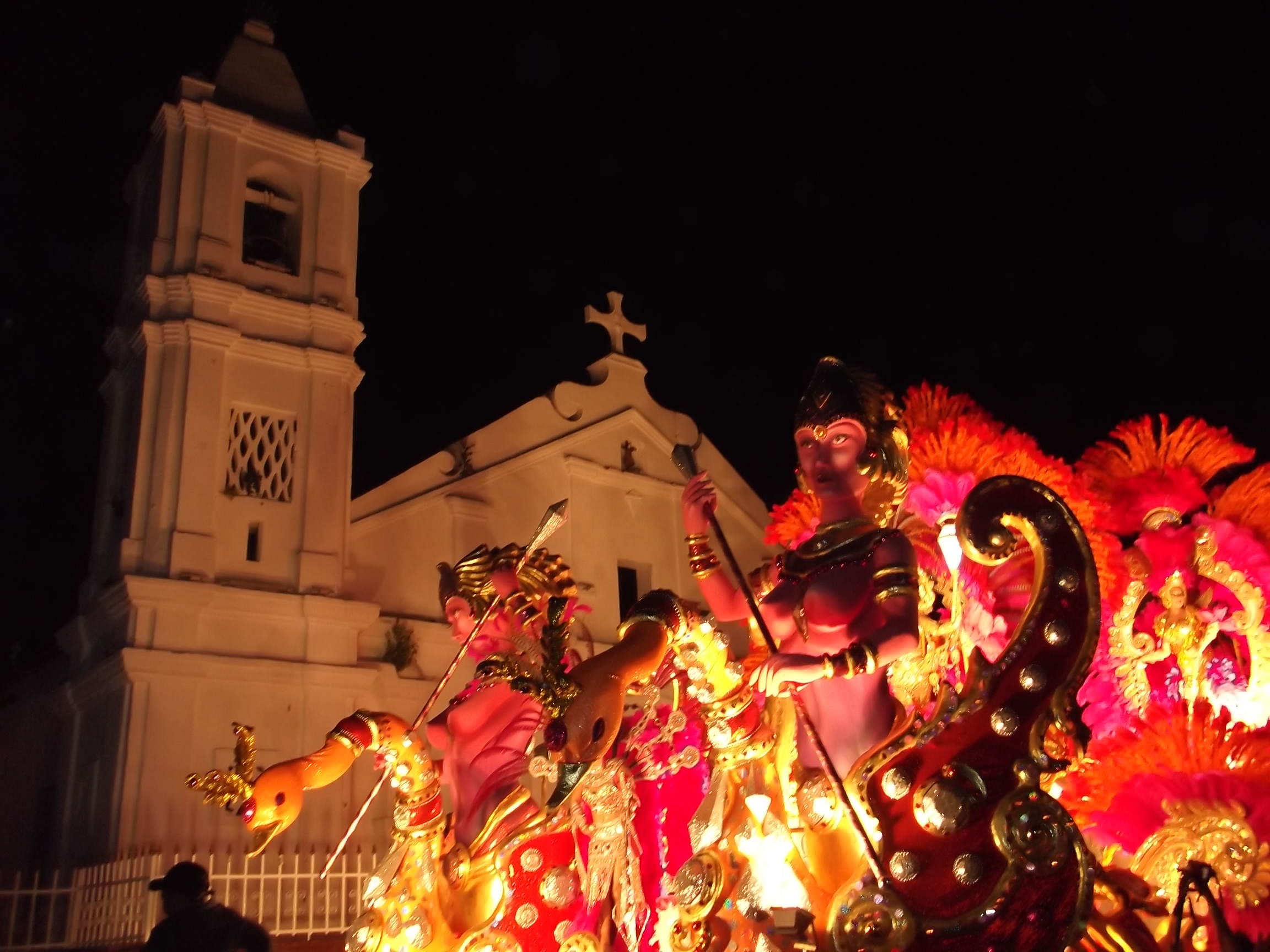 nature, panama, spirituality, animal representation, art and craft, las tablas, night, celebration, illuminated, low angle view, religion, carnaval, built structure, HD Wallpaper