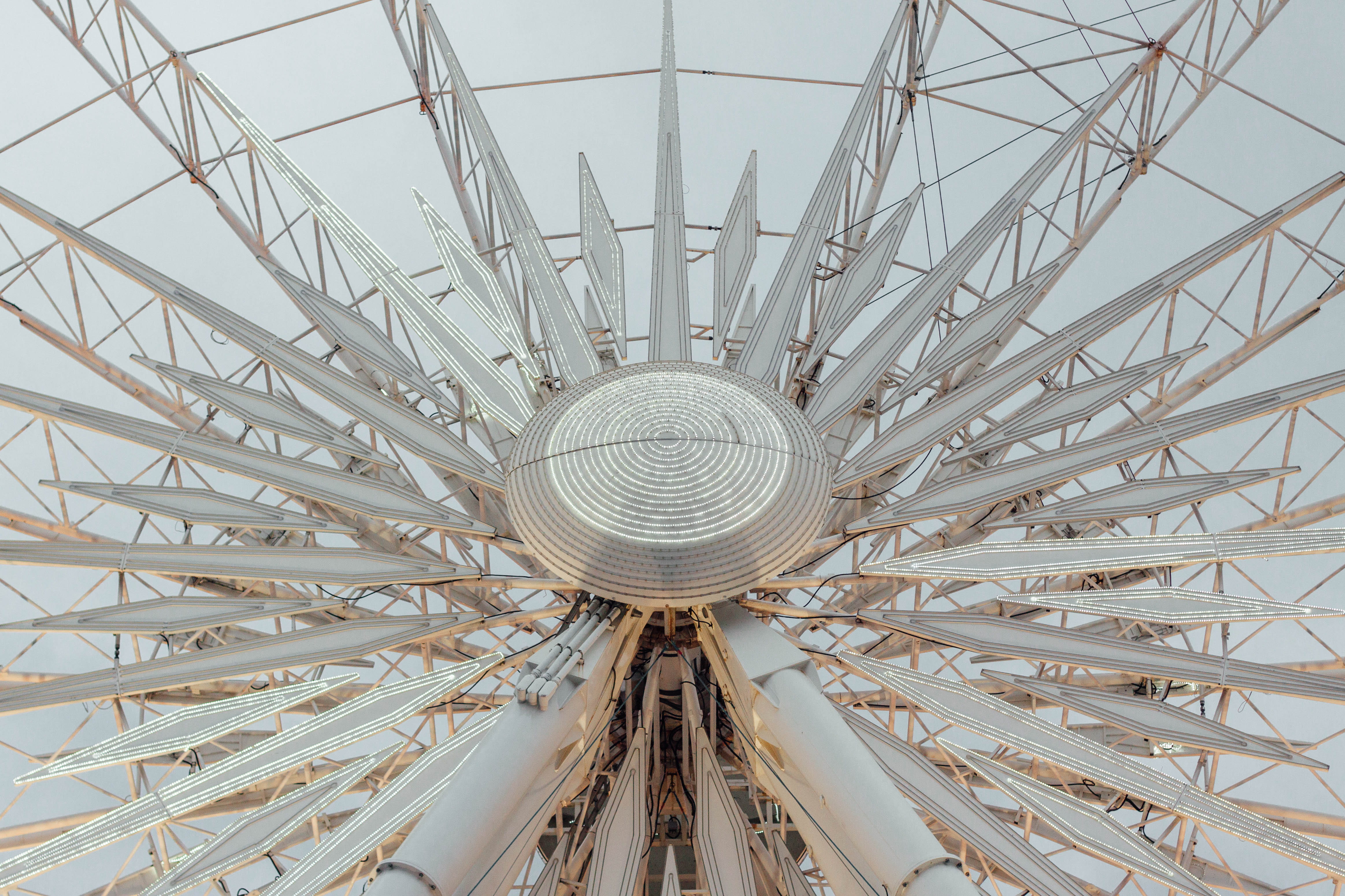 pattern, technology, big wheel, photography, carnaval, gray, metal, directly below, travel destinations, photo, no people, built structure, london eye, HD Wallpaper