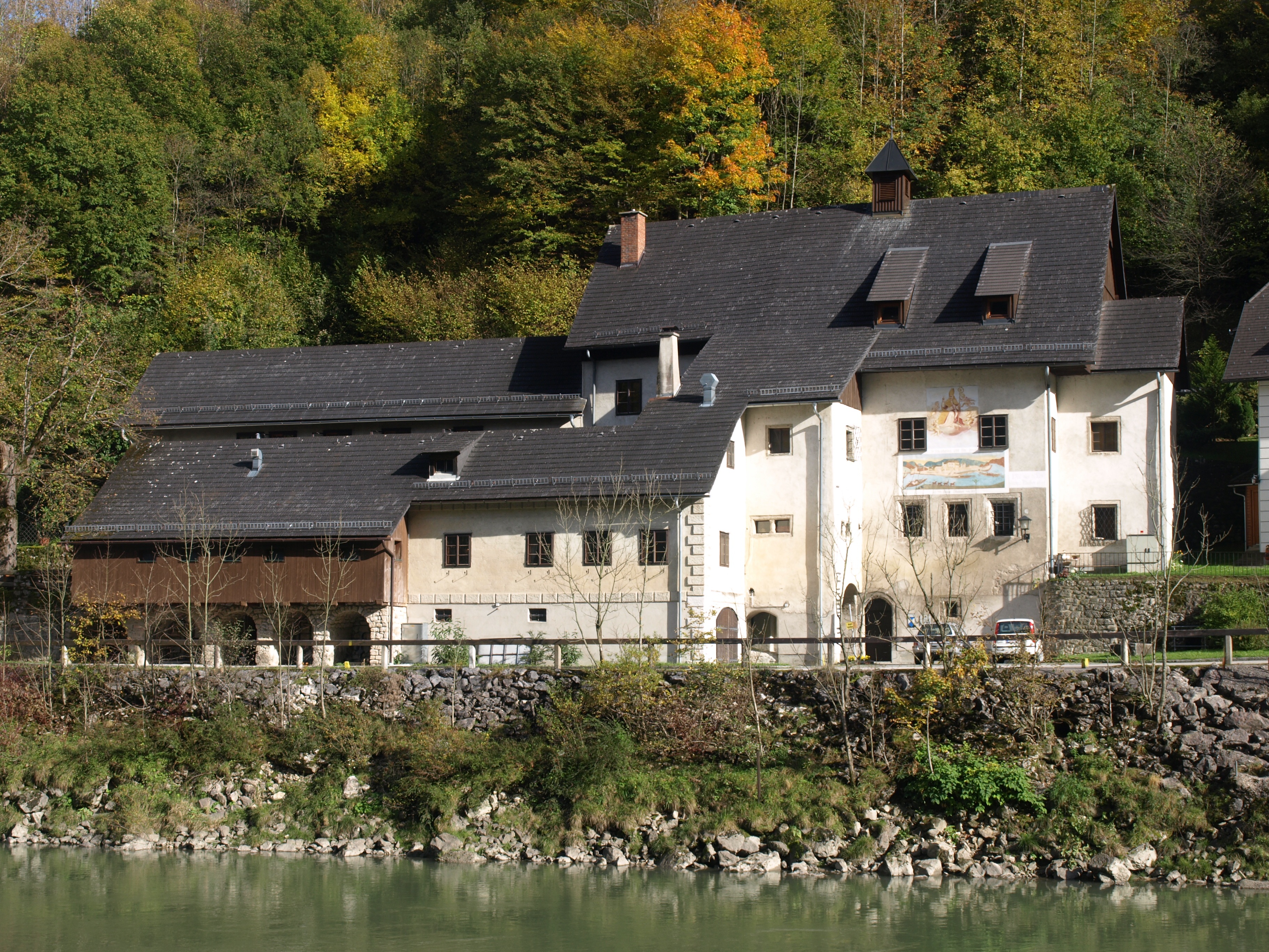 2K, nature, residential district, reflection, taverne am kasten, house, day, belief, weyer, no people, cultural, plant, water, building, tree, built structure, HD Wallpaper