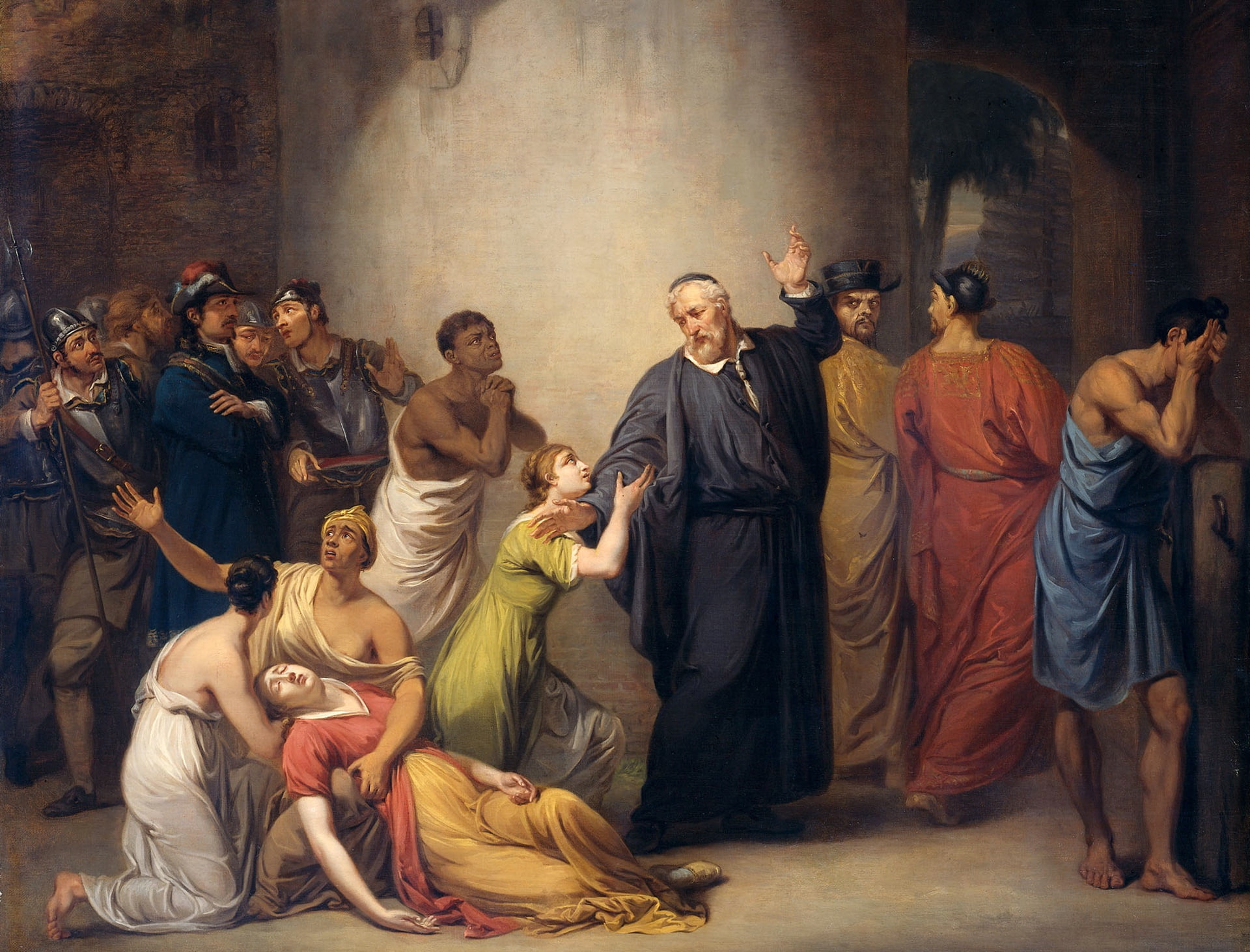 The sacrifice of the Pastor on the Island of Formosa, 1080P, picture, Pineman, Jan Willem, canvas, oil, HD Wallpaper