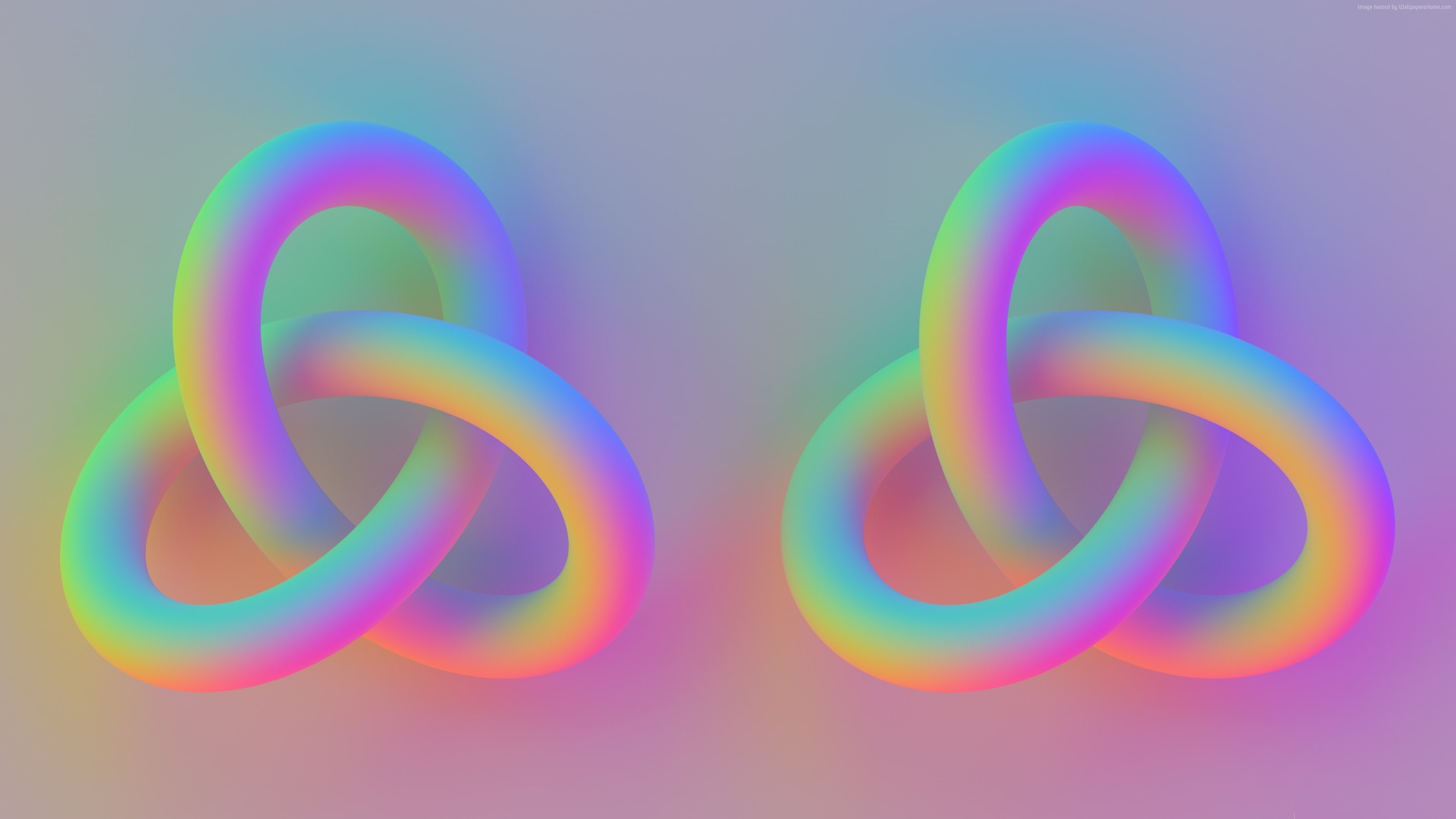 5k, knot, torus, 2K, 3d, pink, 4k, HD Wallpaper