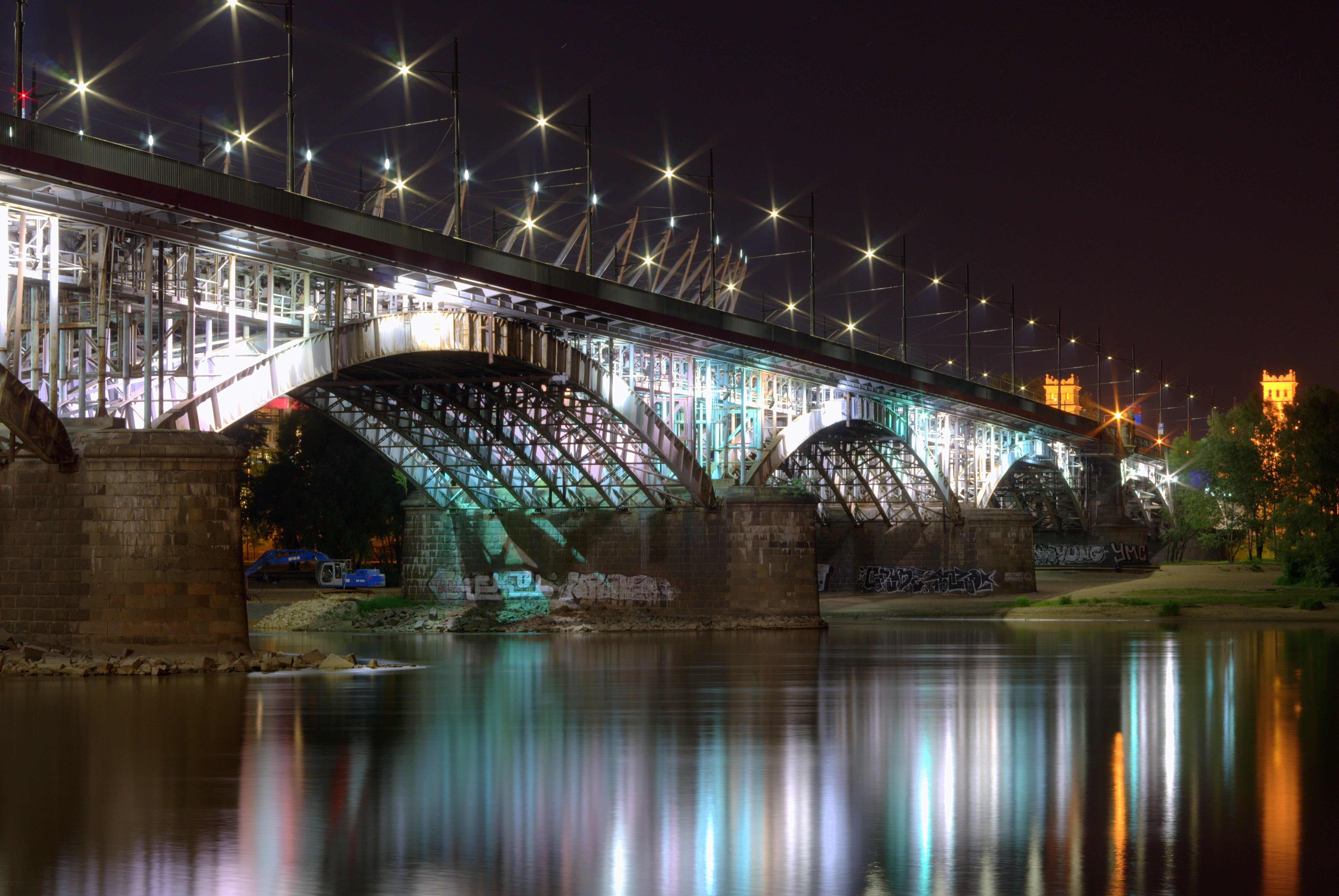 street, the highlighted, the darkness, monument, the old town, architecture, nature, city, illuminated, the capital of the, bridge - man made structure, HD Wallpaper