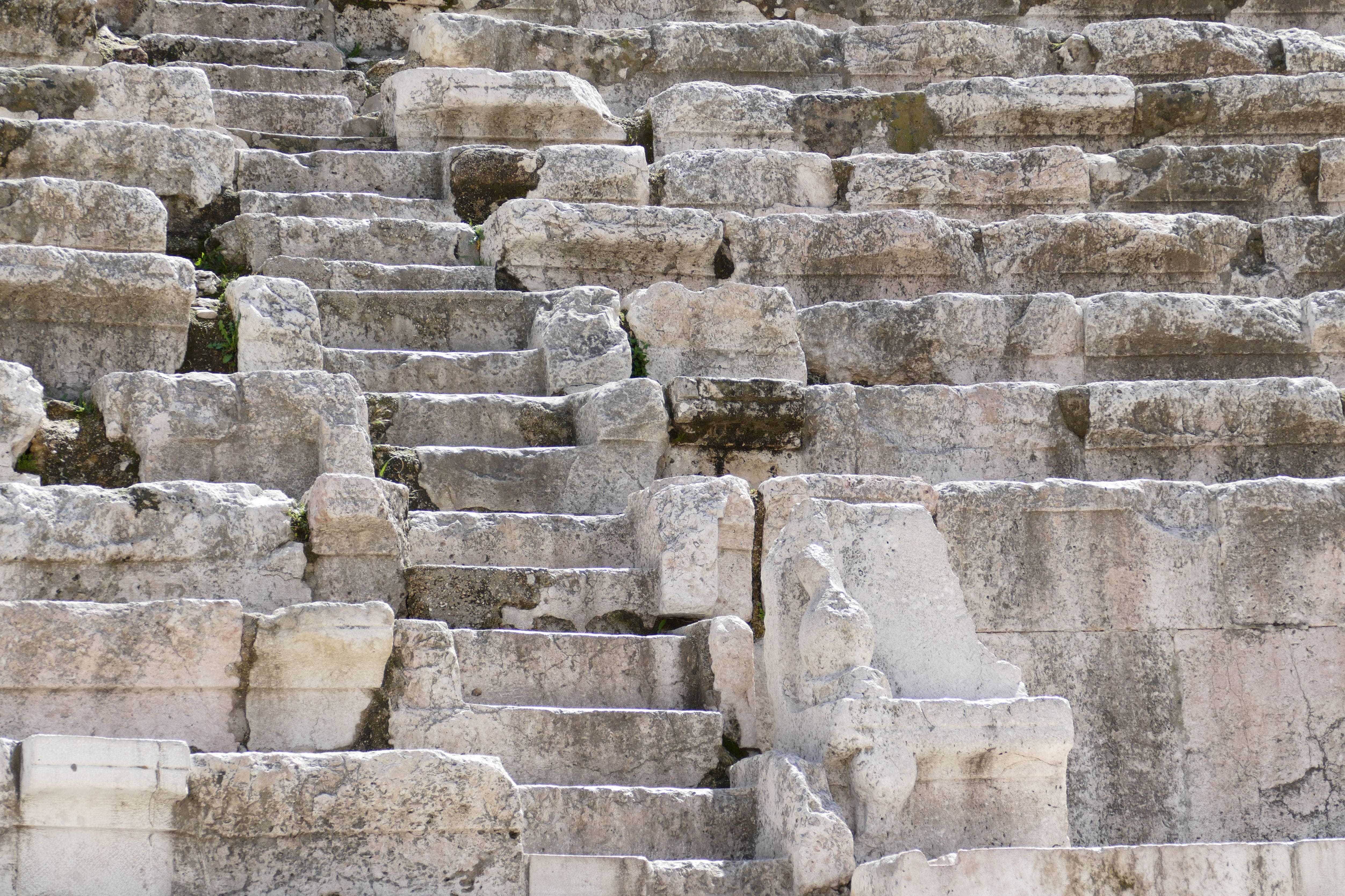 roman, textured, the past, wall, stone, ancient civilization, solid, stairs, day, historically, old ruin, wall - building feature, 4K, antiquity, built structure, HD Wallpaper