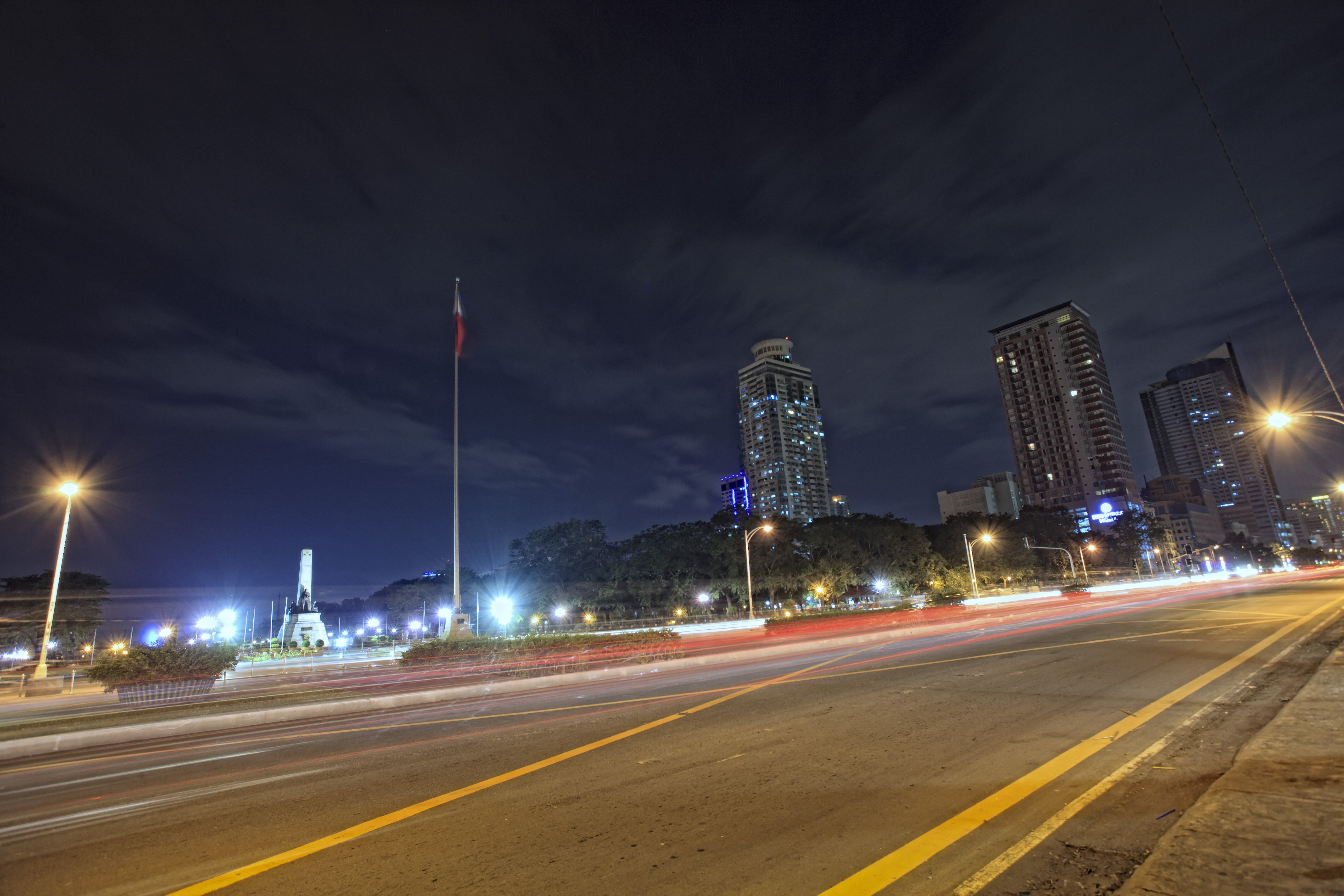 cities, motion, office building exterior, night, evening, traffic, transportation, street light, building, long exposure, built structure, rise, nature, HD Wallpaper