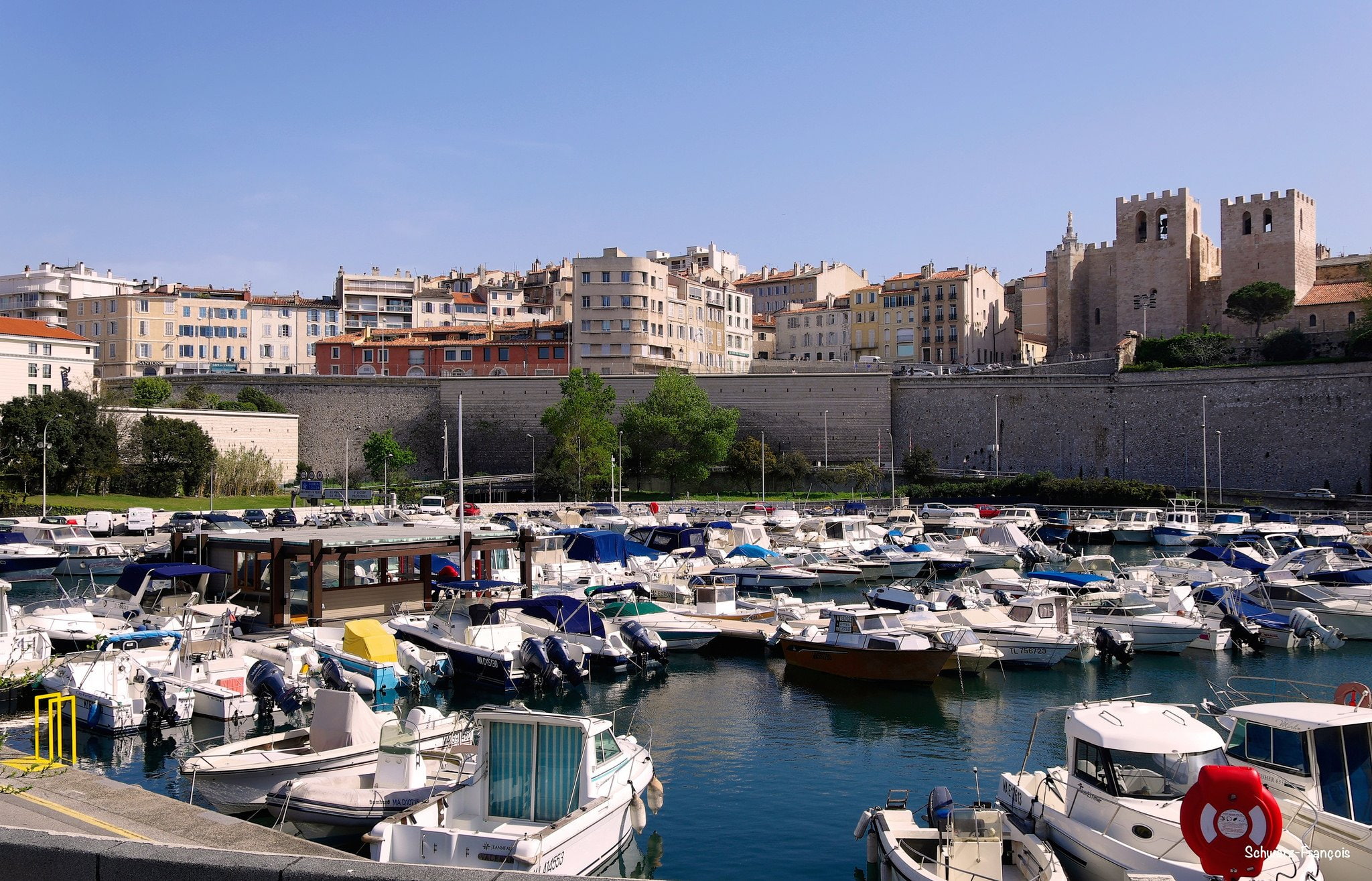 cities, 1080P, urban, sea, vieux, architecture, panorama, marseille, port, provence, france, harbor, panoramic, monuments, HD Wallpaper