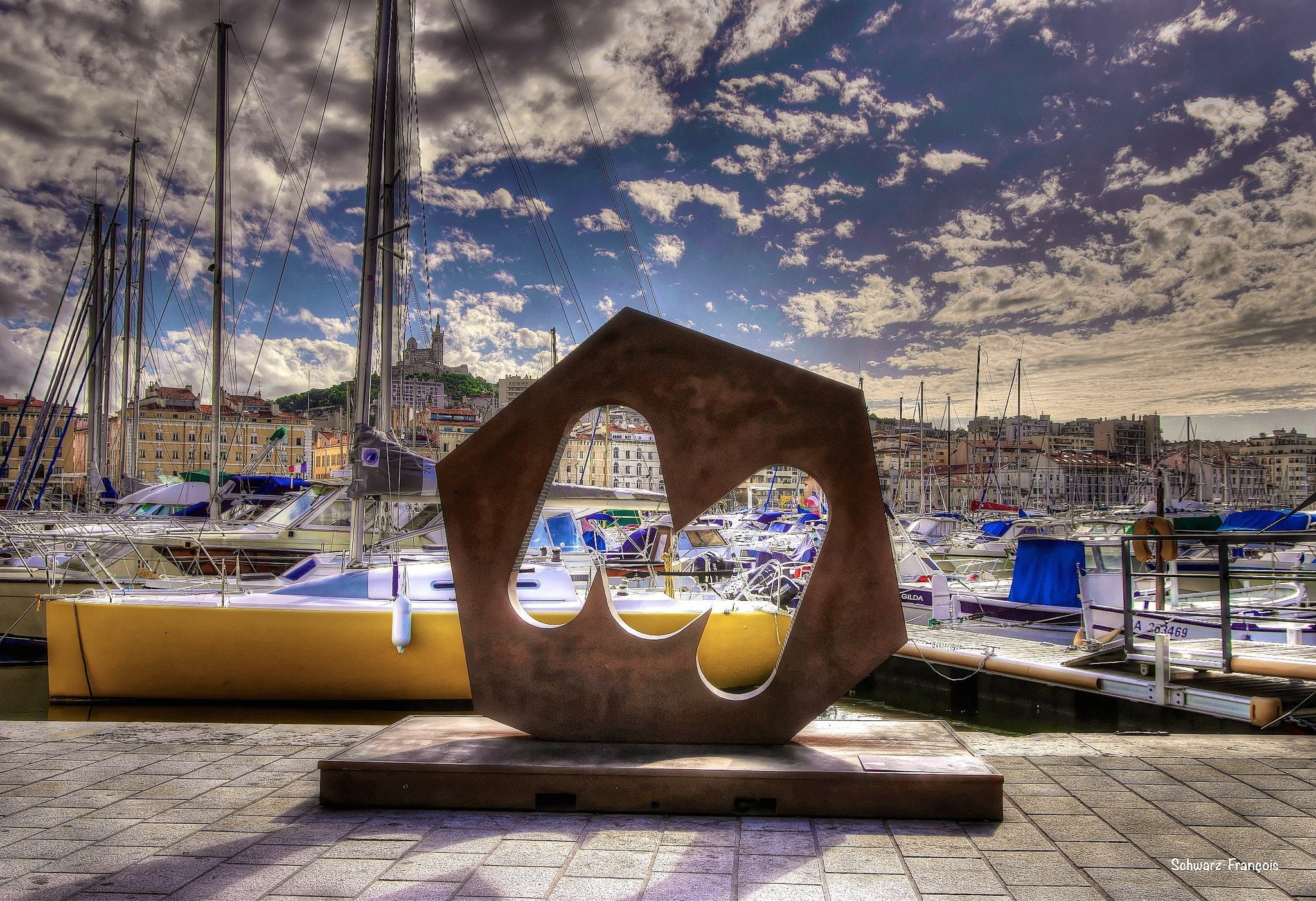 architecture, port, france, provence, urban, sea, panorama, panoramic, harbor, 1080P, marseille, monuments, cities, vieux, HD Wallpaper