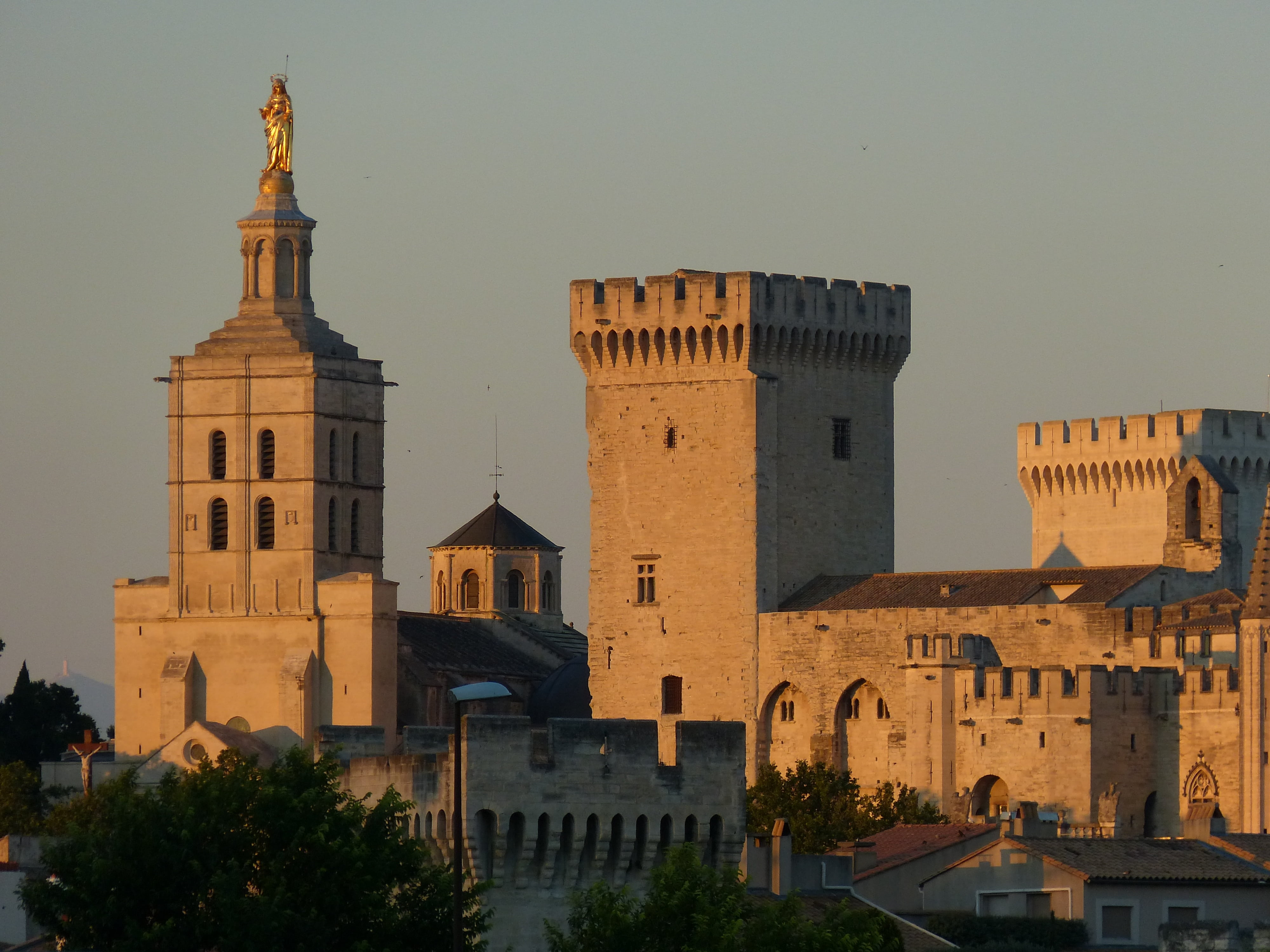 place of worship, the past, nature, palais des papes, outdoors, spirituality, building, built structure, tower, places of interest, city, architecture, HD Wallpaper