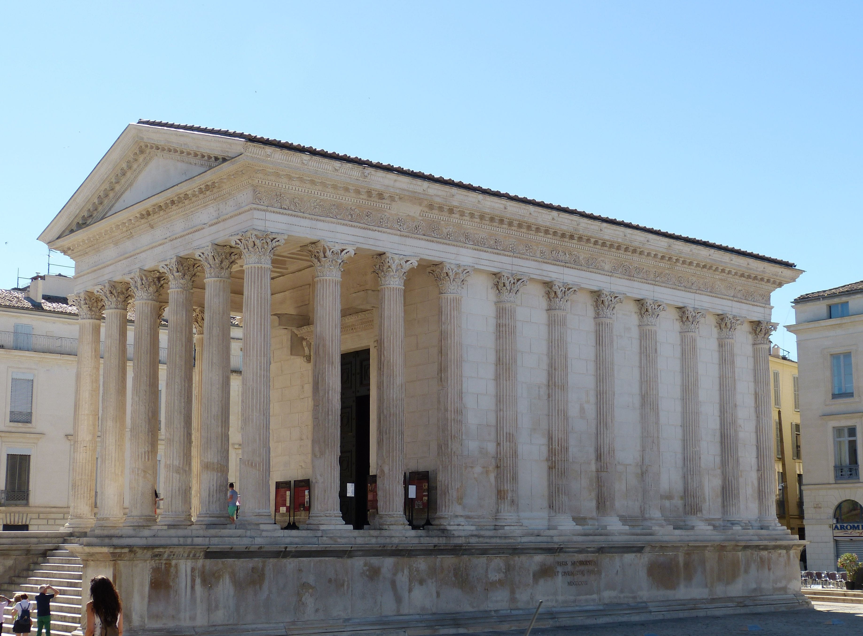 built structure, the past, nimes, pillar, temple, sky, history, antiquity, pediment, historically, tourism, memorial, unesco world heritage, Architecture, HD Wallpaper