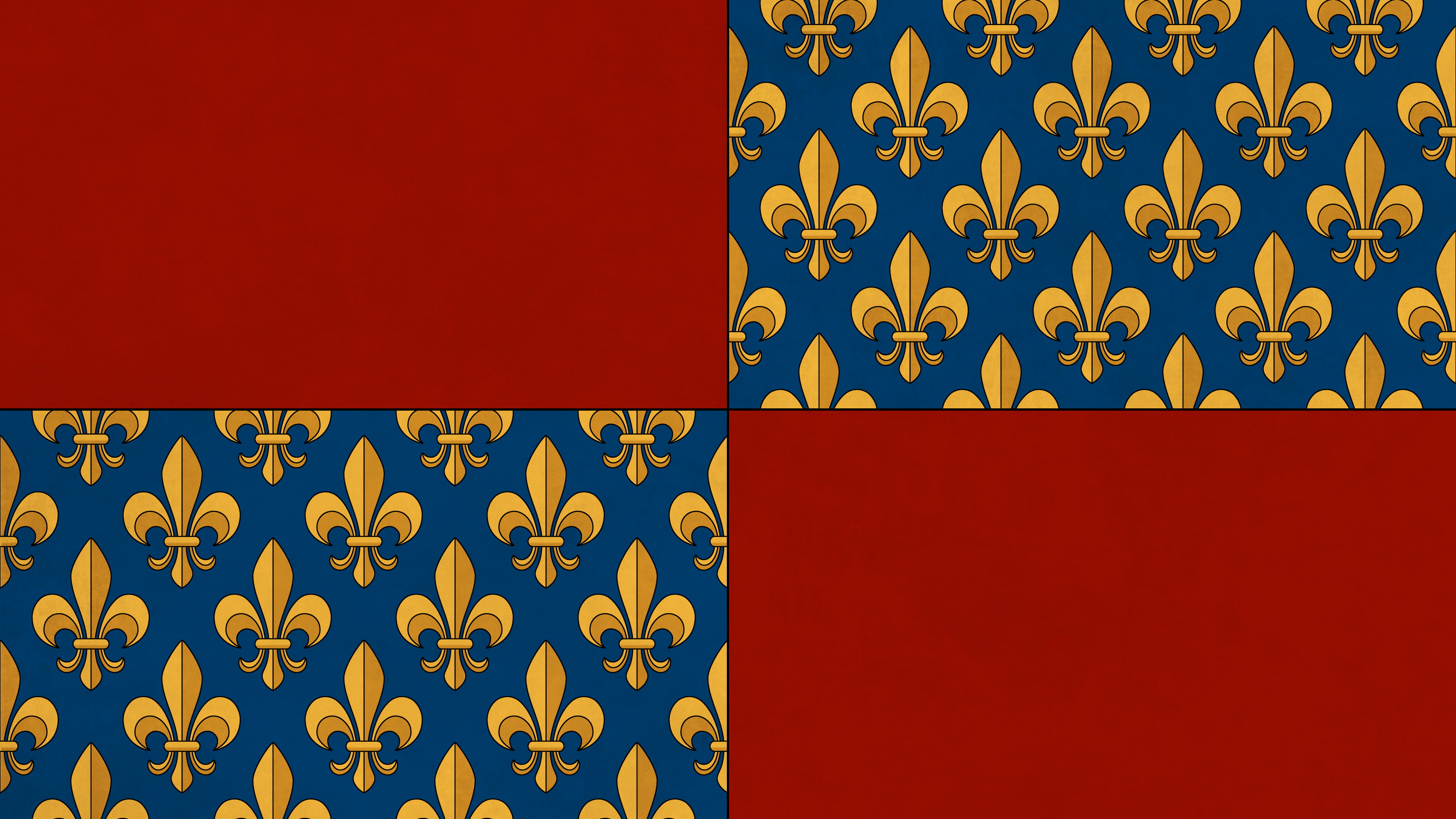 Fleur de Lis, flag, 4K, France, HD Wallpaper