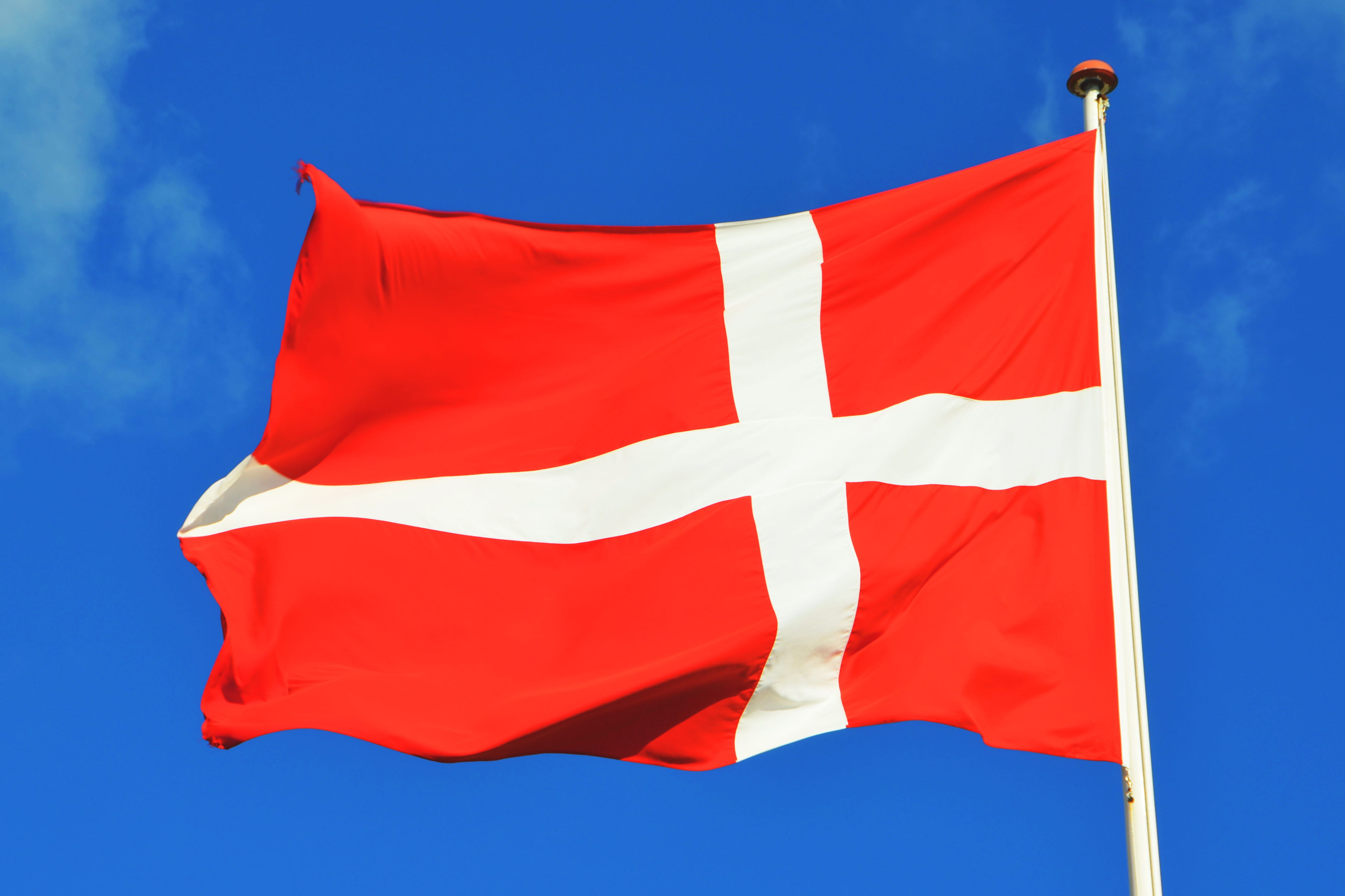 national, low angle view, various, flag of Denmark, red, denmark, national icon, symbol, outdoors, environment, National flag, motion, day, maple leaf, HD Wallpaper
