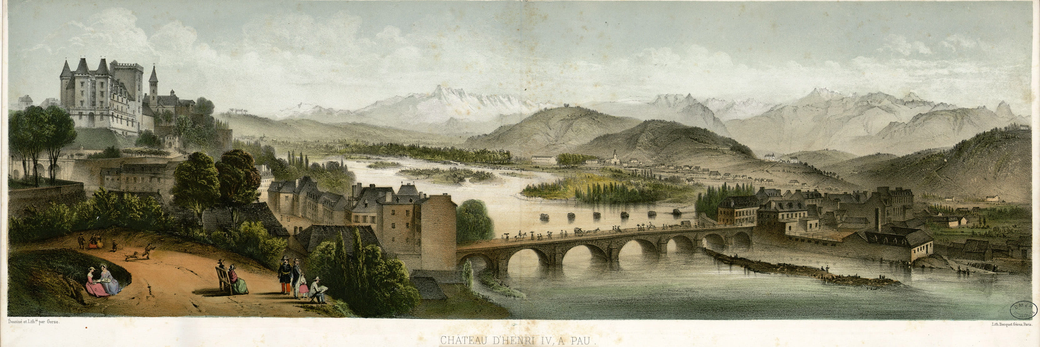 Gave de Pau, France, france, old, building, pau, bridge, old-fashioned, travel Locations, chateau, connection, famous Place, public domain, arch bridge, HD Wallpaper