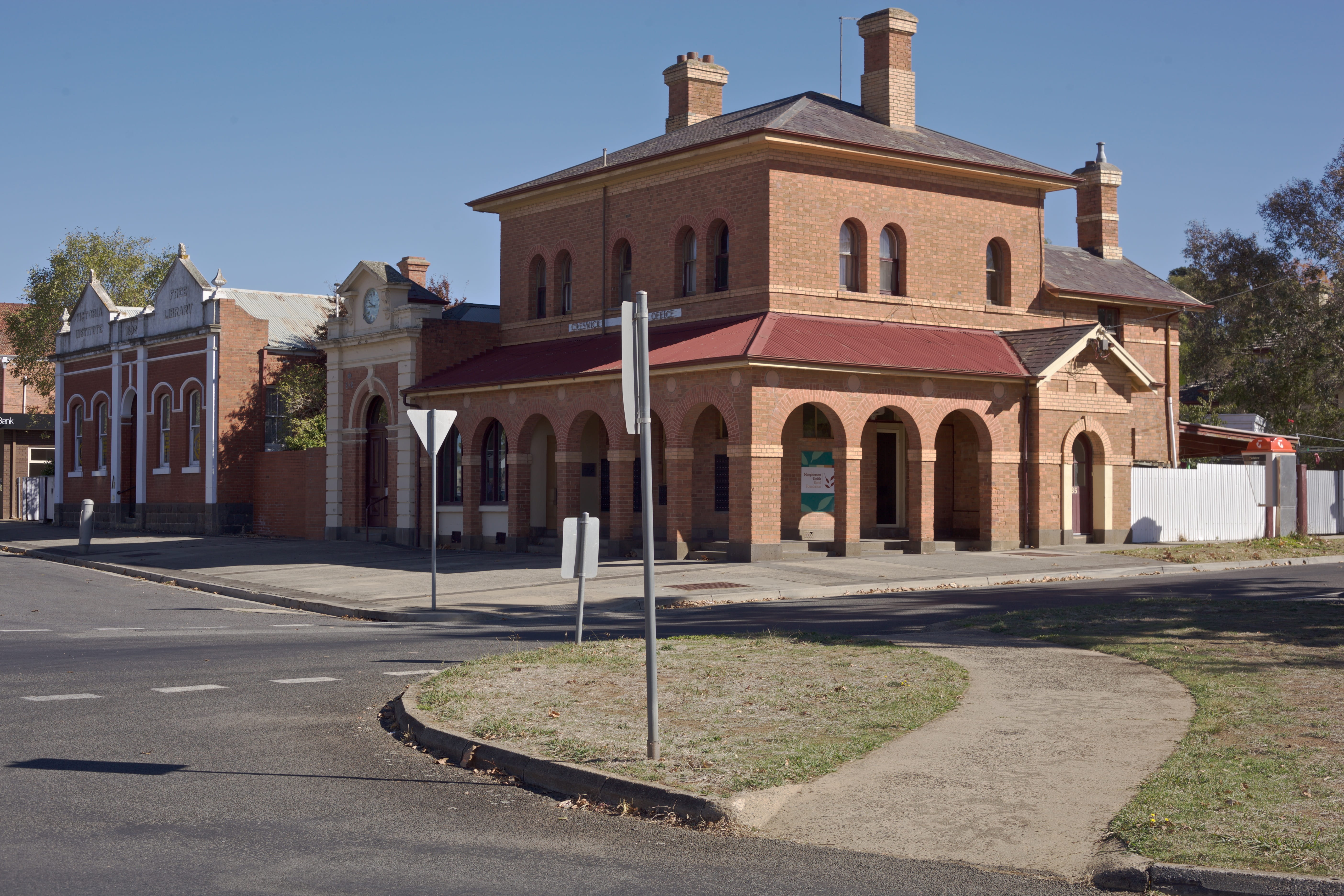 victoria, day, creswick, austalia, nature, signs, sky, phone box, building, outdoors, no people, city, mid century, plant, 5K, technology, building exterior, HD Wallpaper