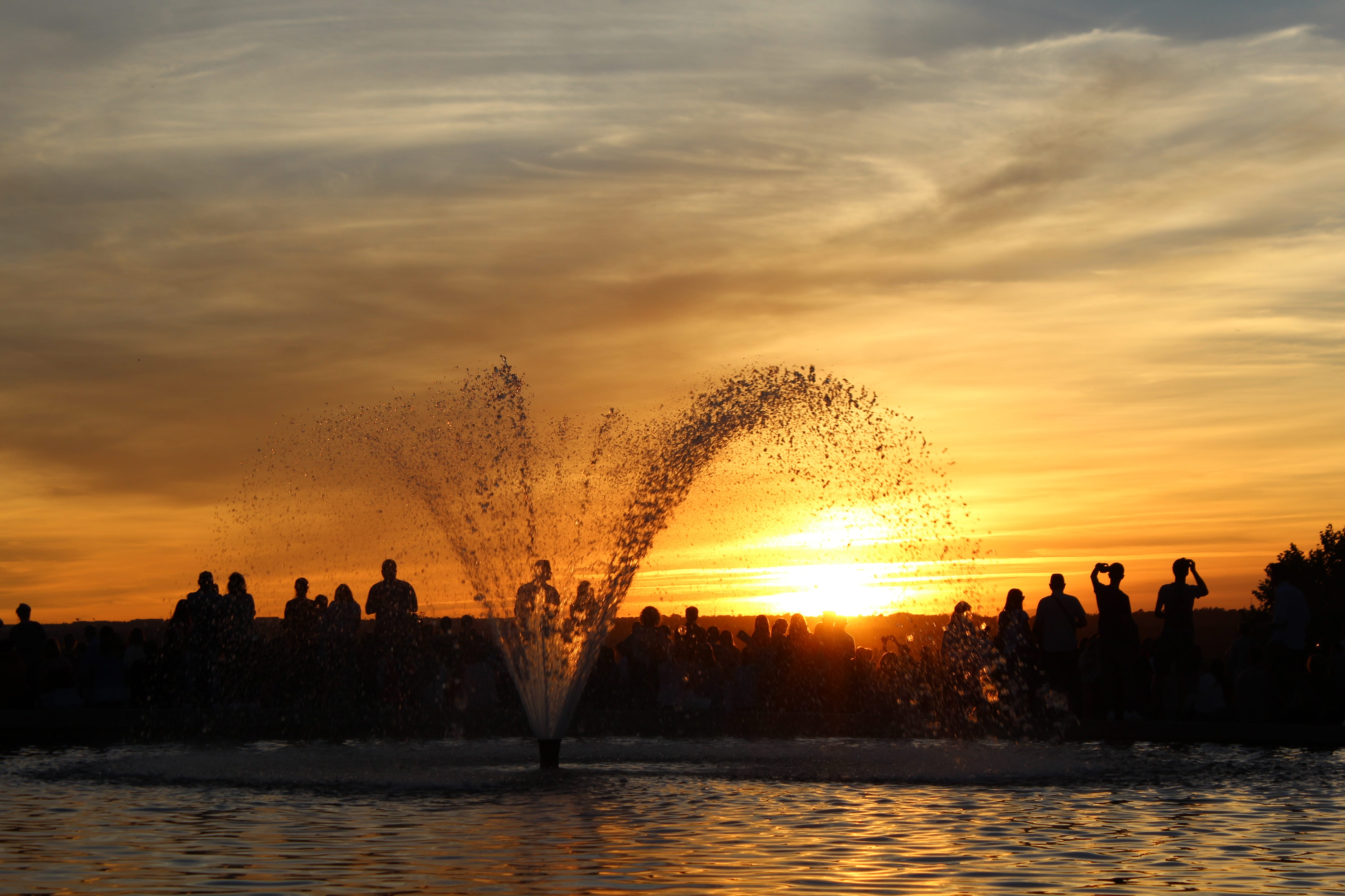 personal, sun, mood, scenics - nature, afterglow, beauty in nature, nature, men, sky, spraying, backlighting, atmospheric, human, outdoors, yellow, sunset, HD Wallpaper