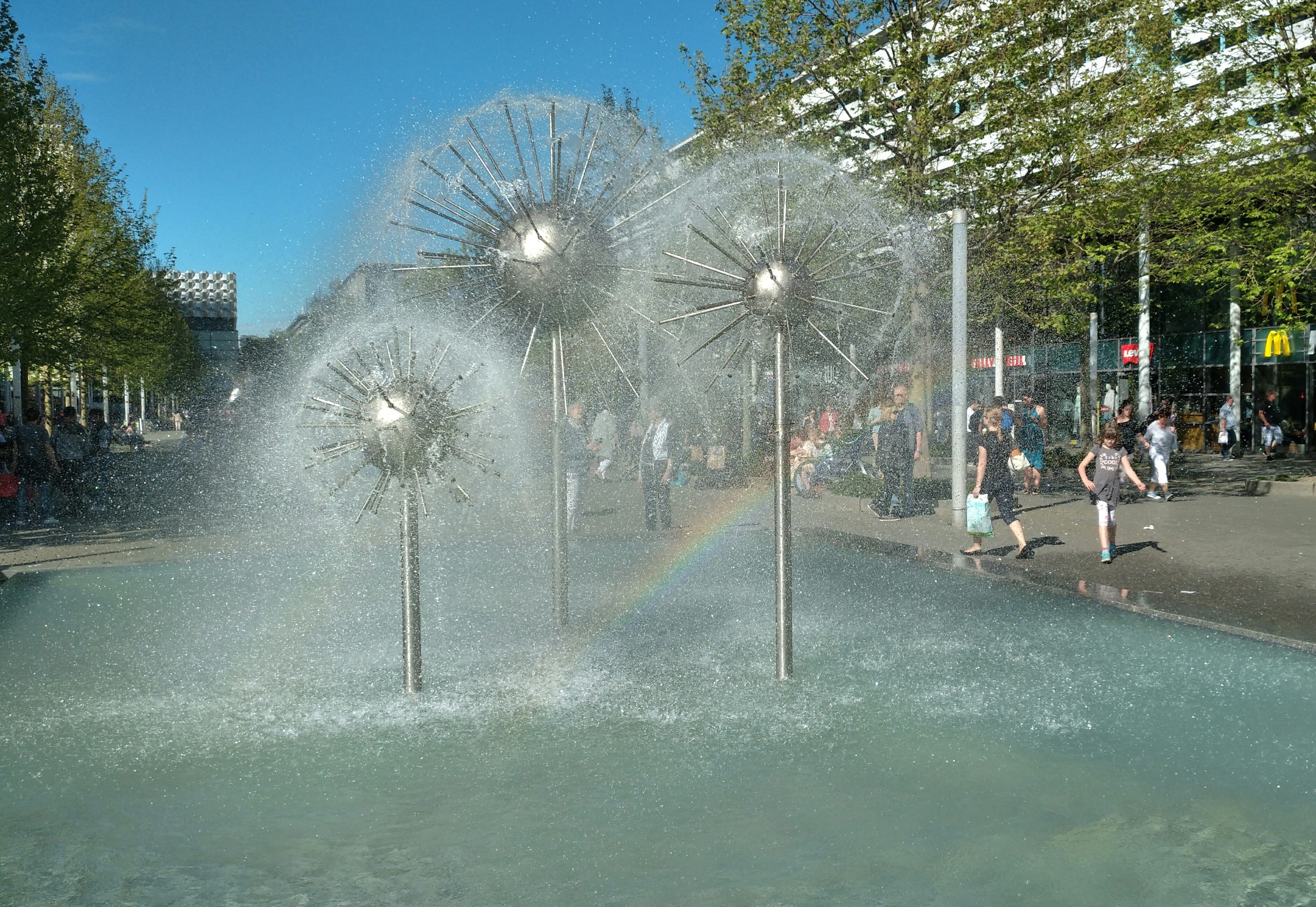 nature, built structure, amusement park ride, water, prague street, fountain, water feature, architecture, amusement park, outdoors, incidental people, HD Wallpaper