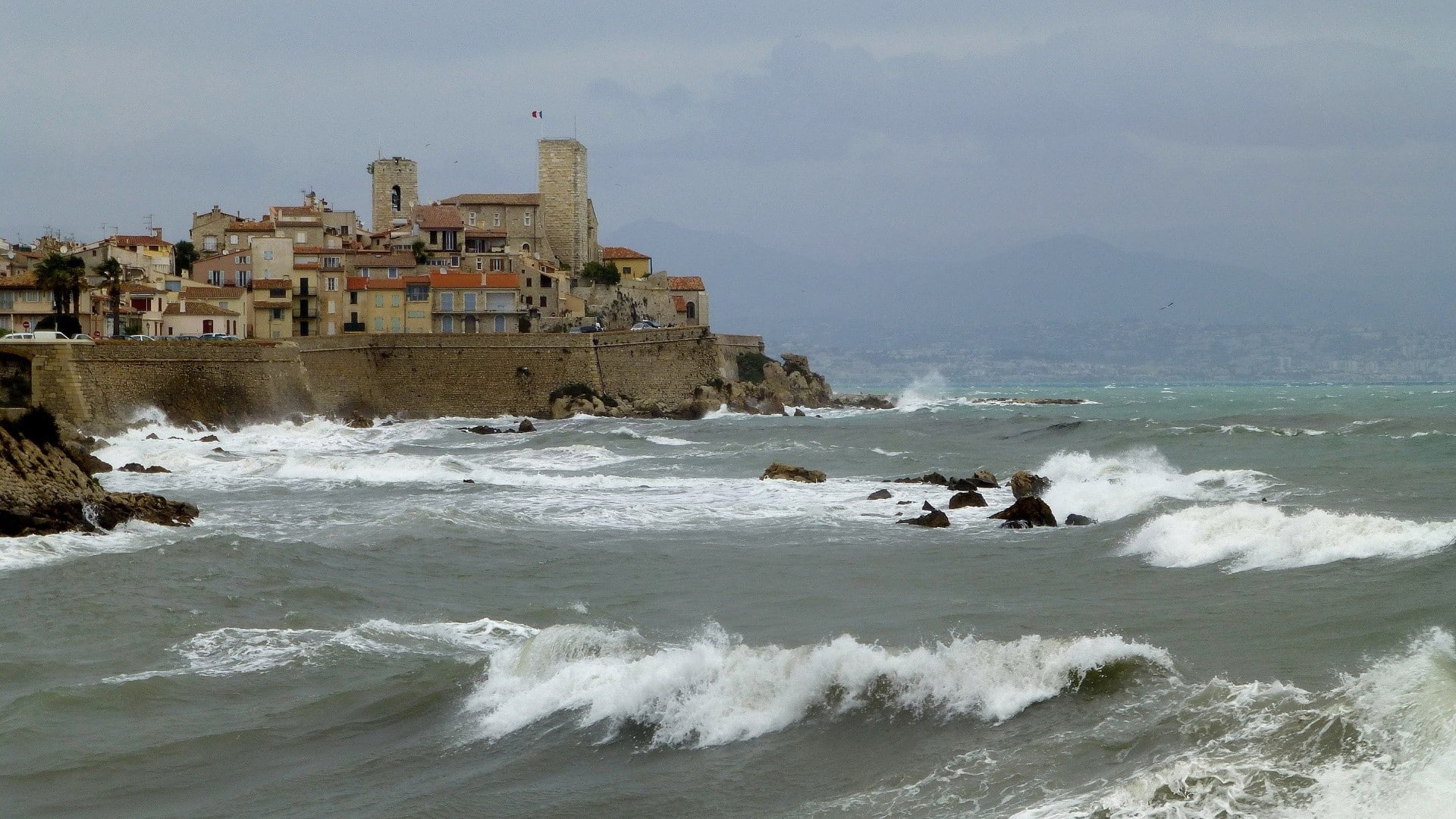 1080P, sea, France, Antibes, HD Wallpaper