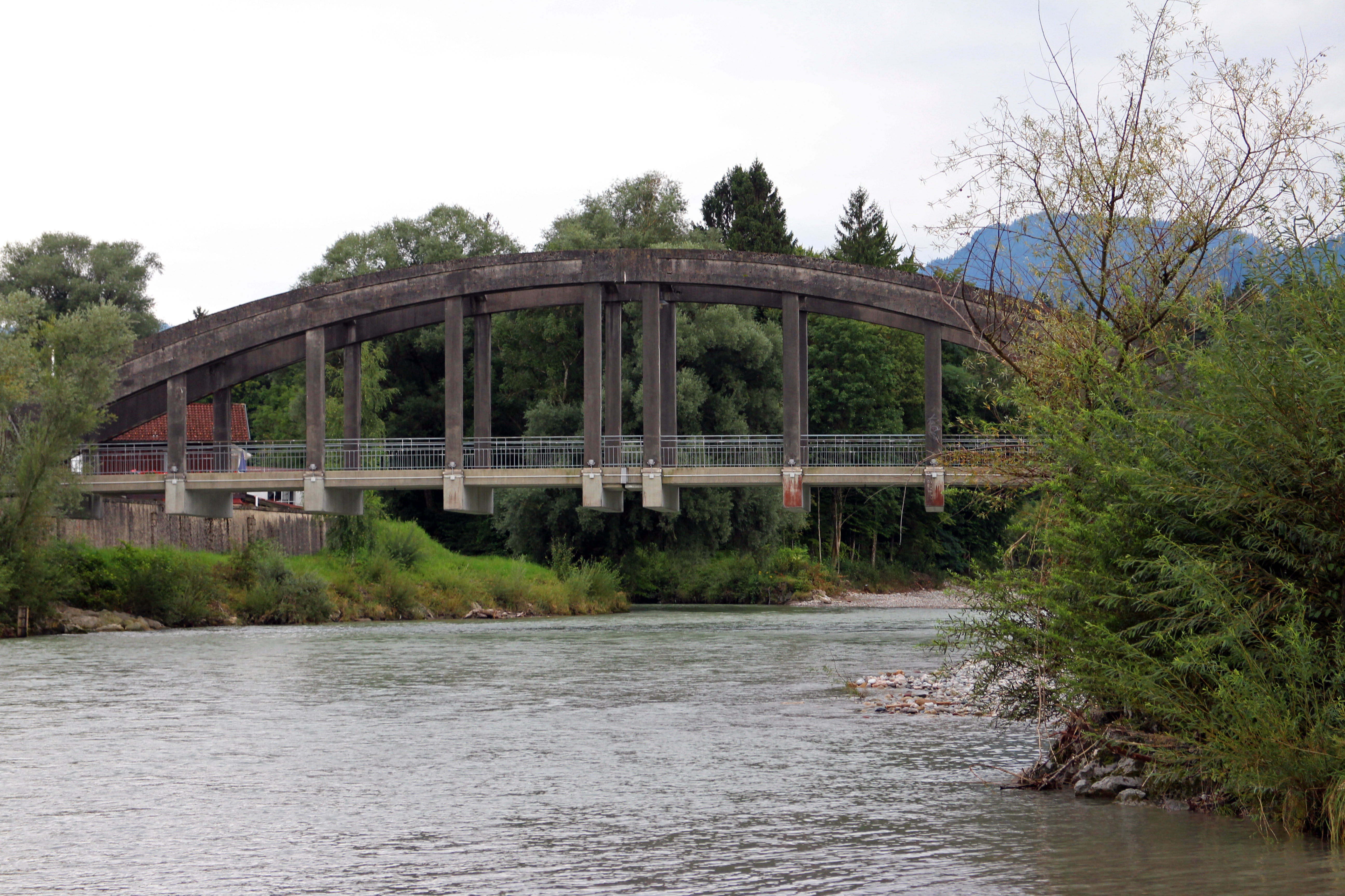 tyrolean ache, architecture, no people, outdoors, arch construction, monument, transportation, waterfront, day, marquartstein, river, plant, 5K, connection, HD Wallpaper
