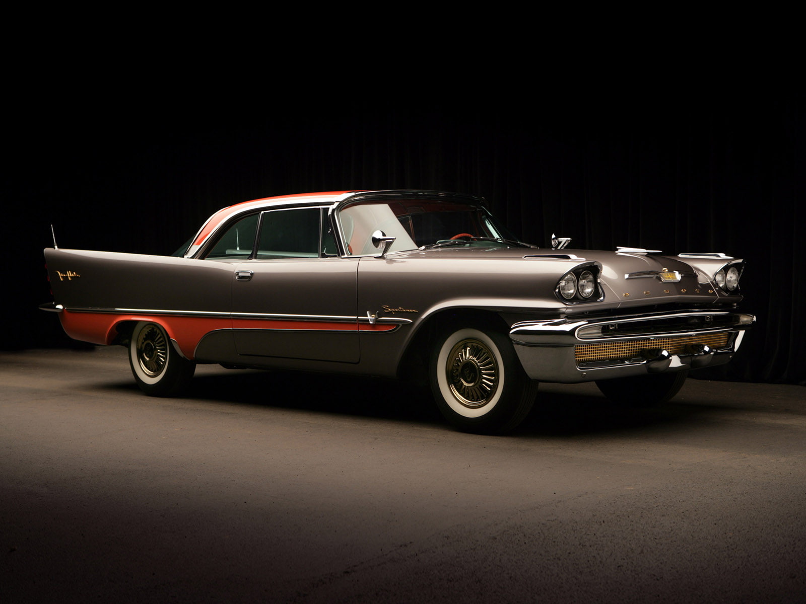 hardtop, luxury, 2 door, 1957, fireflite, 720P, retro, desoto, HD Wallpaper