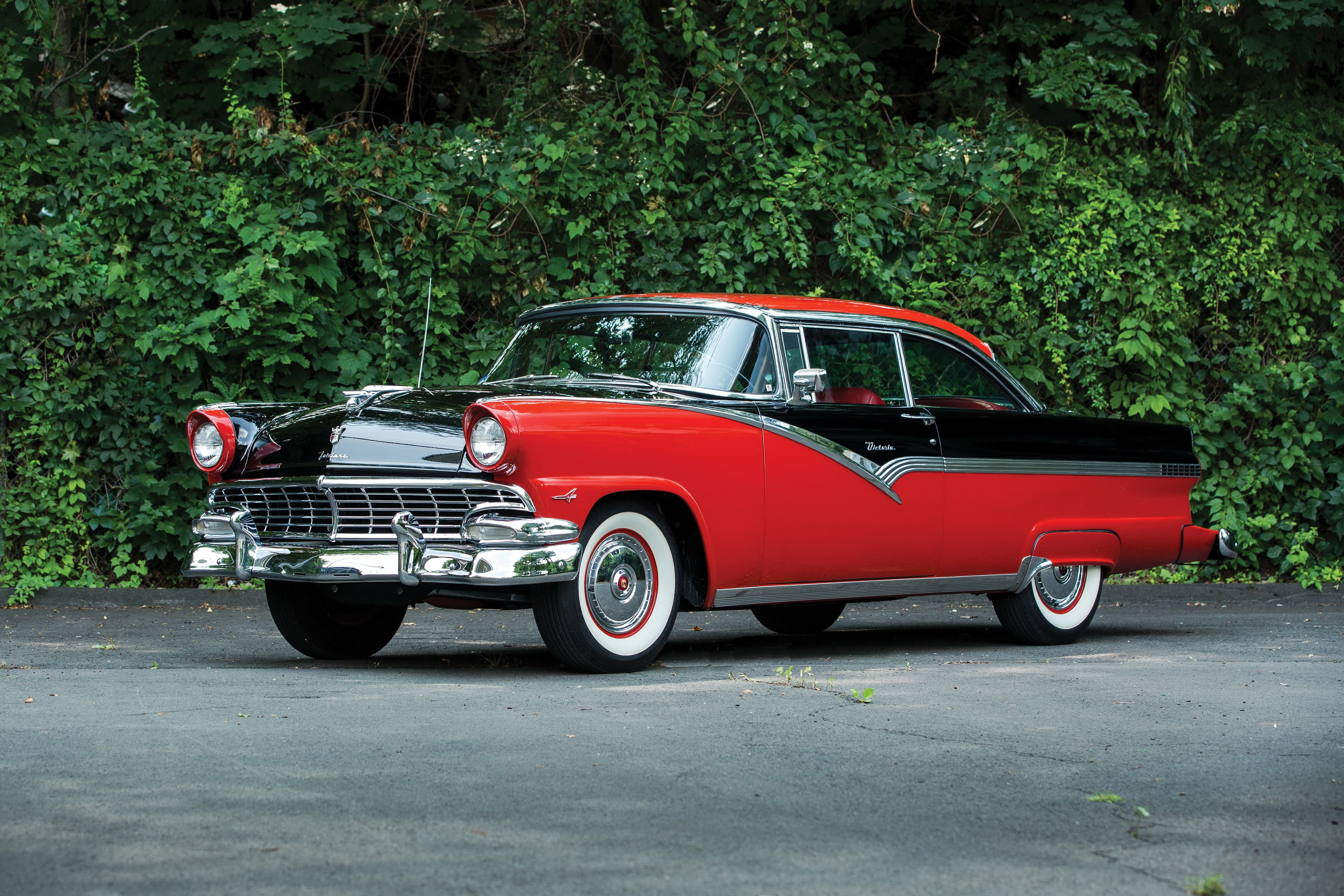 fairlane, coupe, 1956, 4K, ford, hardtop, victoria, HD Wallpaper