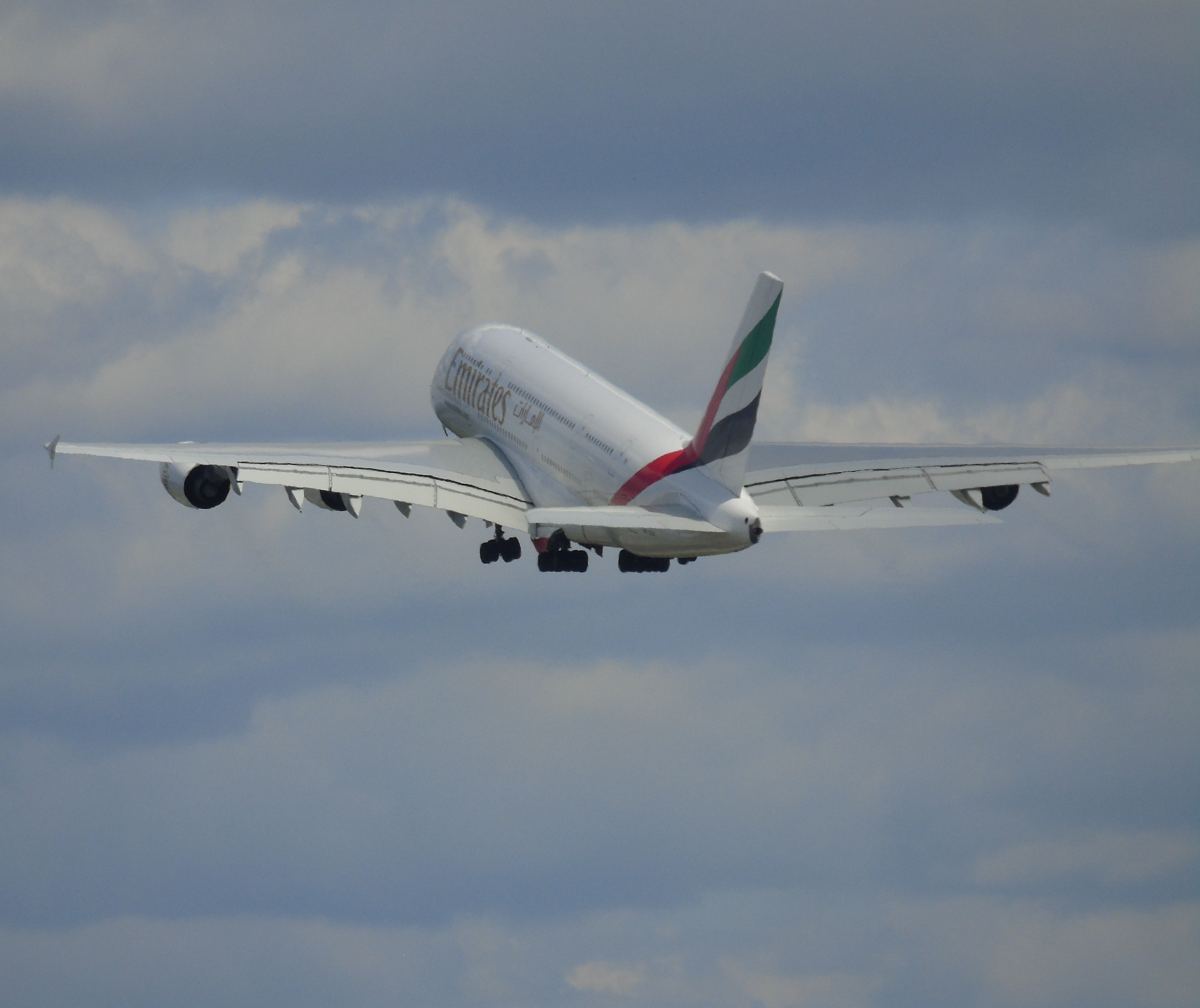 scenic, 4K, day, aircraft wing, airport, transportation, sky, mode of transportation, emirates, journey, public transportation, nature, air, low angle view, HD Wallpaper