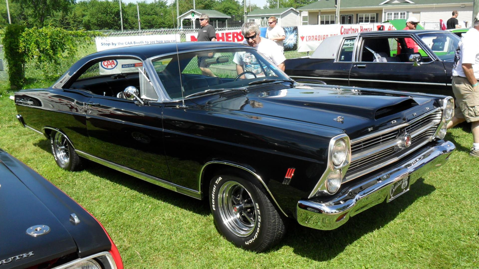 1967, 1080P, door, black, ford, coupe, cars, sedan, fairlane, HD Wallpaper