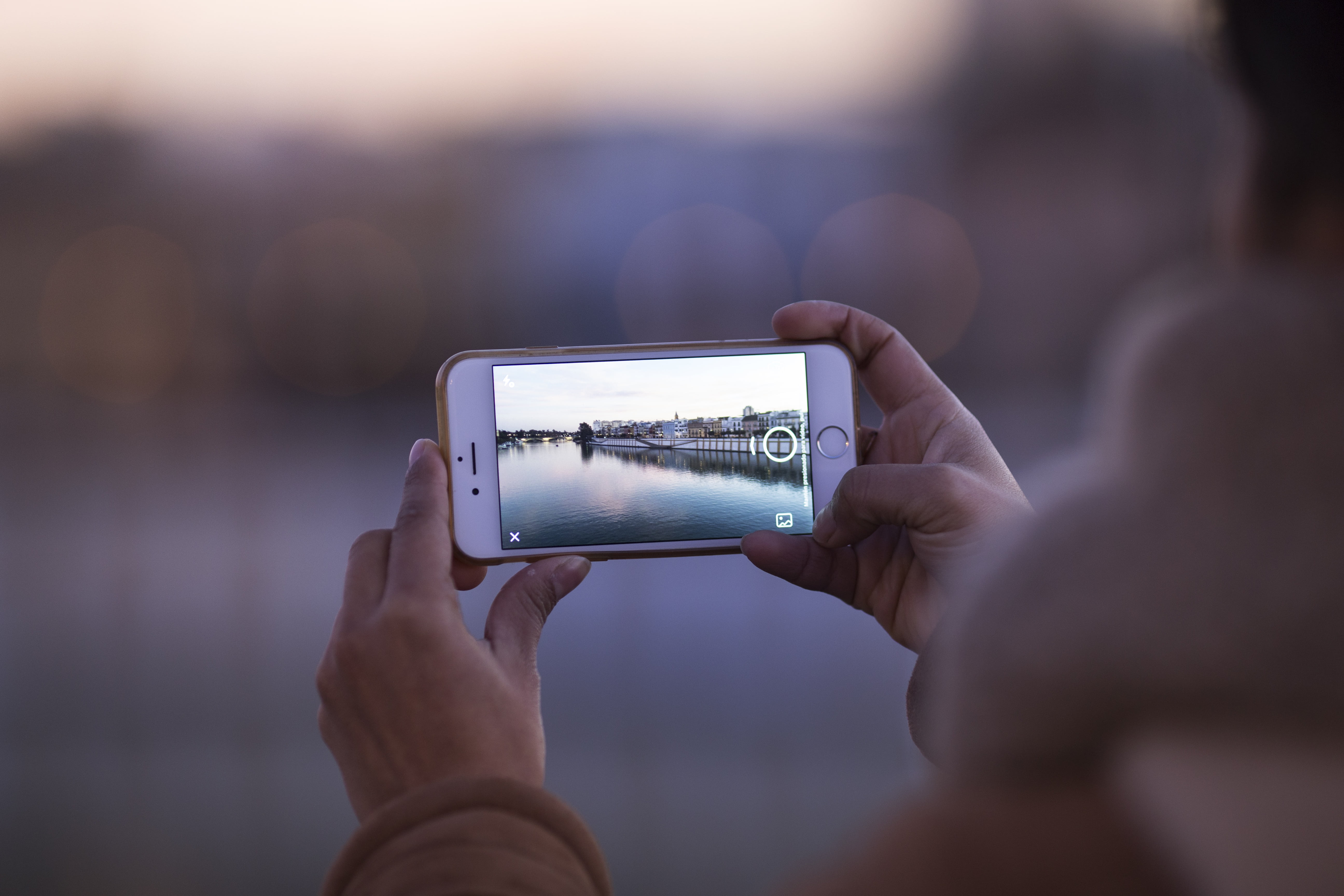digital viewfinder, holding, human hand, photographing, photography themes, women, bokeh, screen, taking, wireless technology, person, silver, smart phone, HD Wallpaper