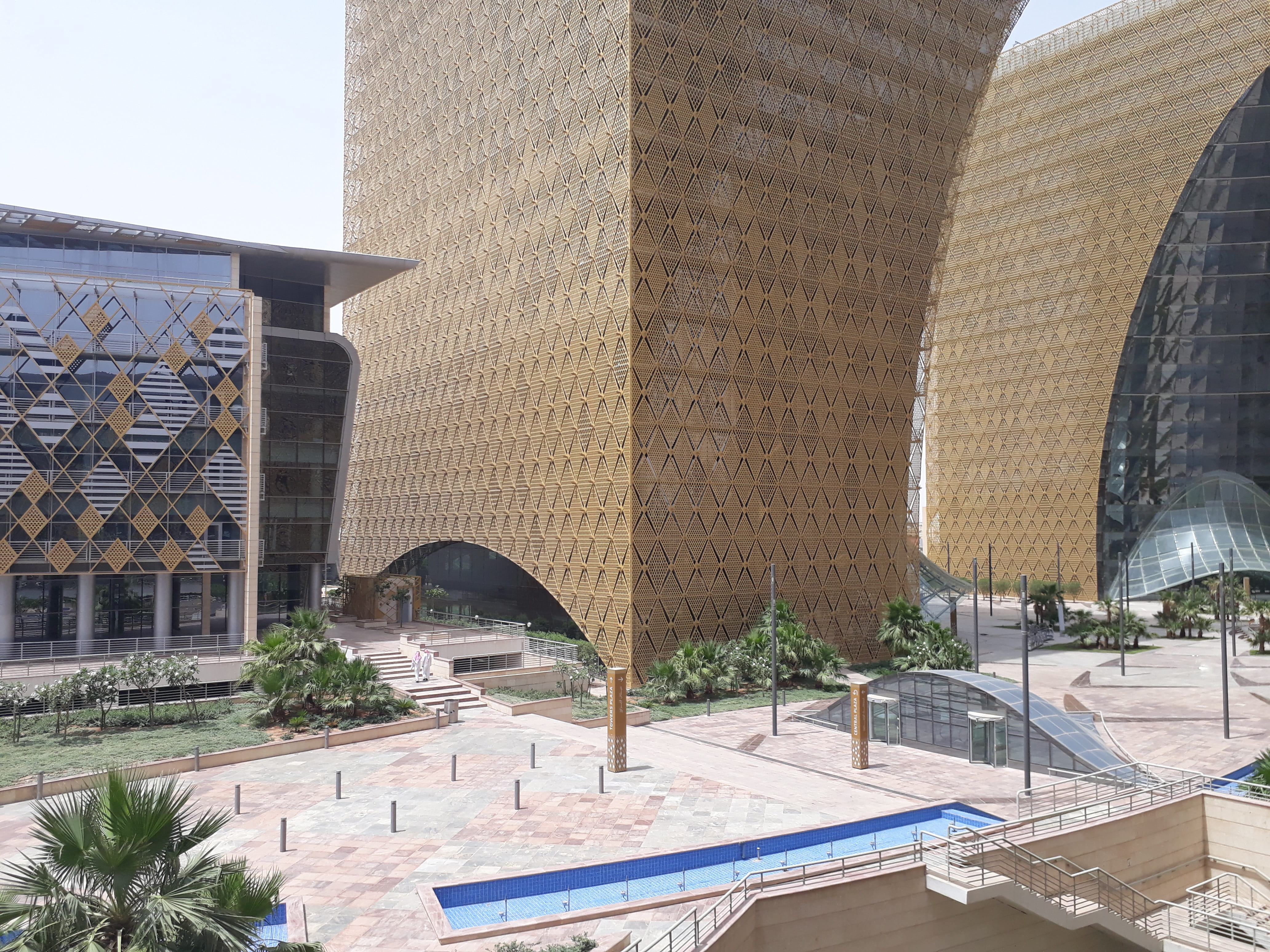 futuristic, nature, built structure, travel, sunlight, building, riyadh, building exterior, digital city, water, the past, architecture, swimming pool, HD Wallpaper