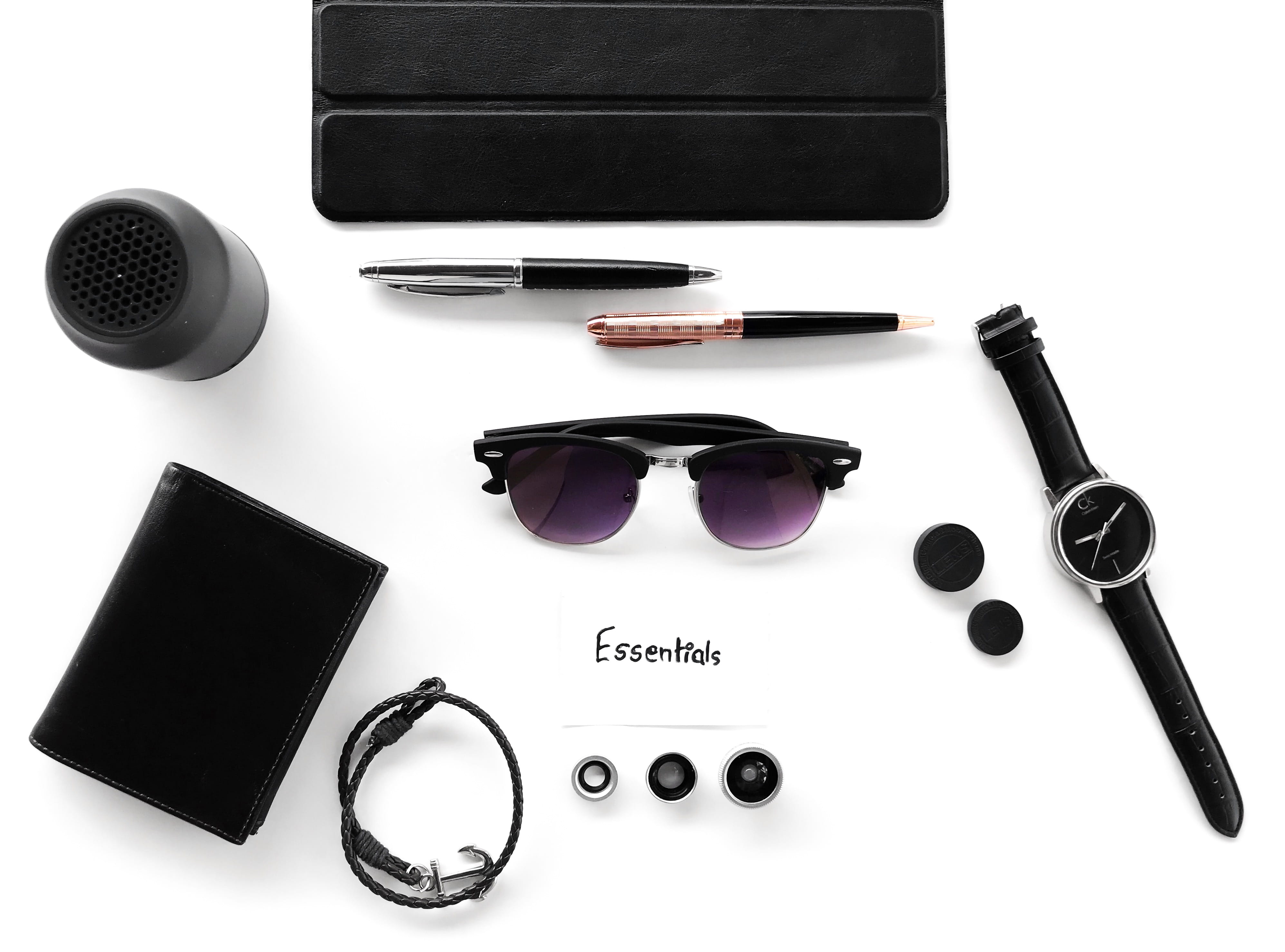 technology, fountain pen, 4K, fashion, sunglasses, white background, consolidated contractors company (ccc), high angle view, saudi arabia, studio shot, HD Wallpaper