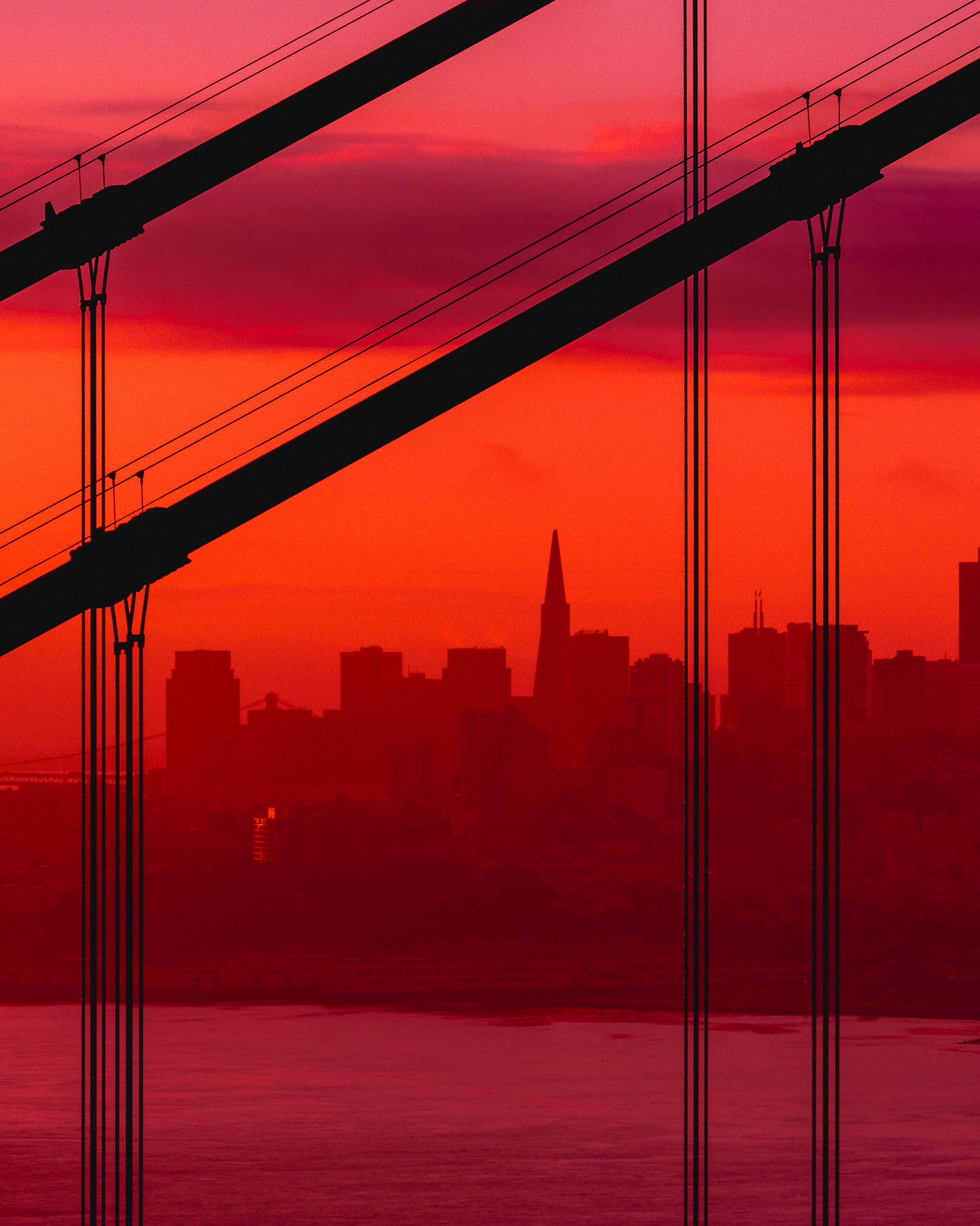 skyscraper, dusk, downtown District, urban Skyline, business, urban Scene, tower, construction Industry, twilight, bridge, sunrise, colorful, back Lit, Phone HD Wallpaper