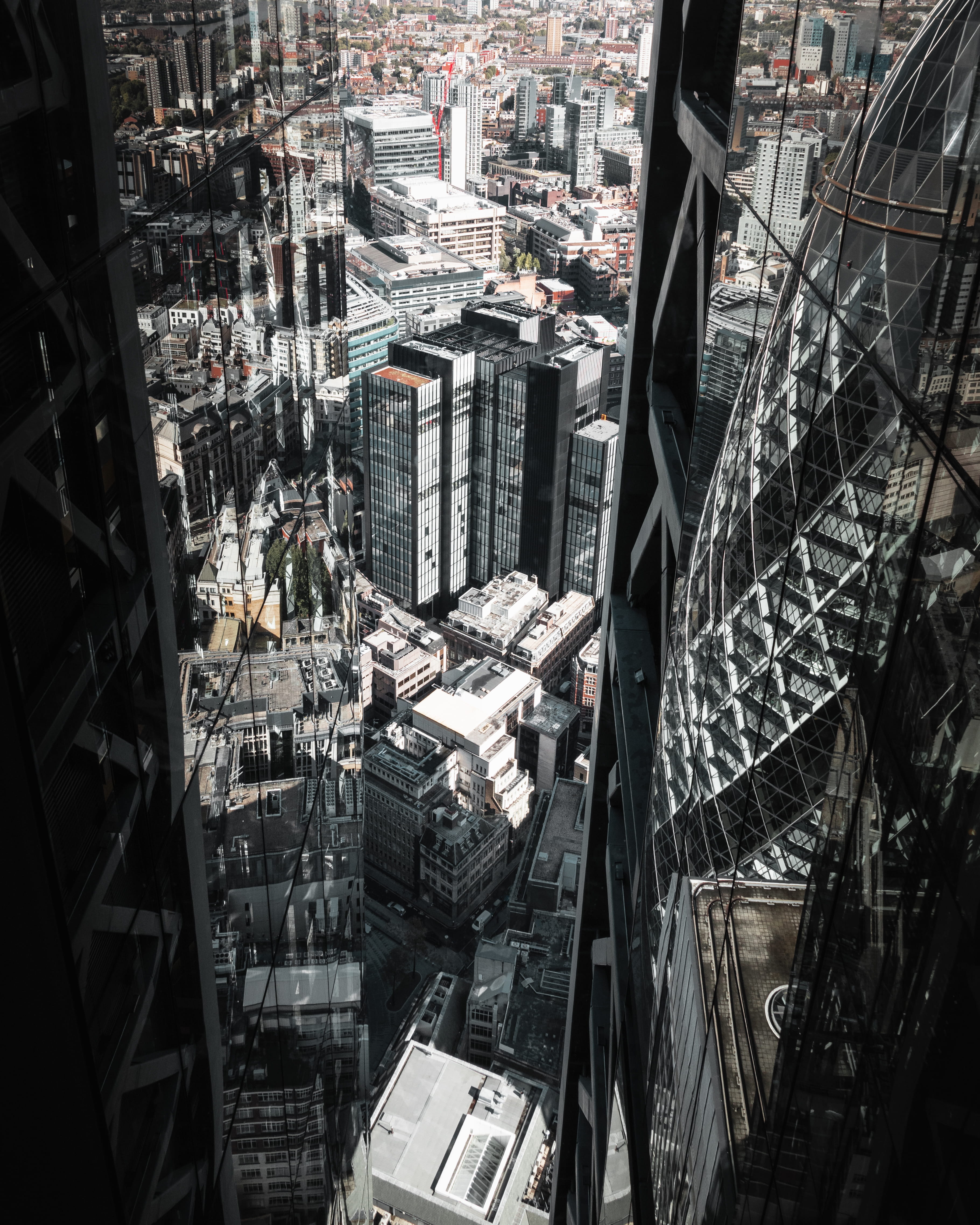london, high rise, high angle view, built structure, computer hardware, 4K, architecture, urban, scenery, landscape, sunlight, photography, day, hardware, Phone HD Wallpaper