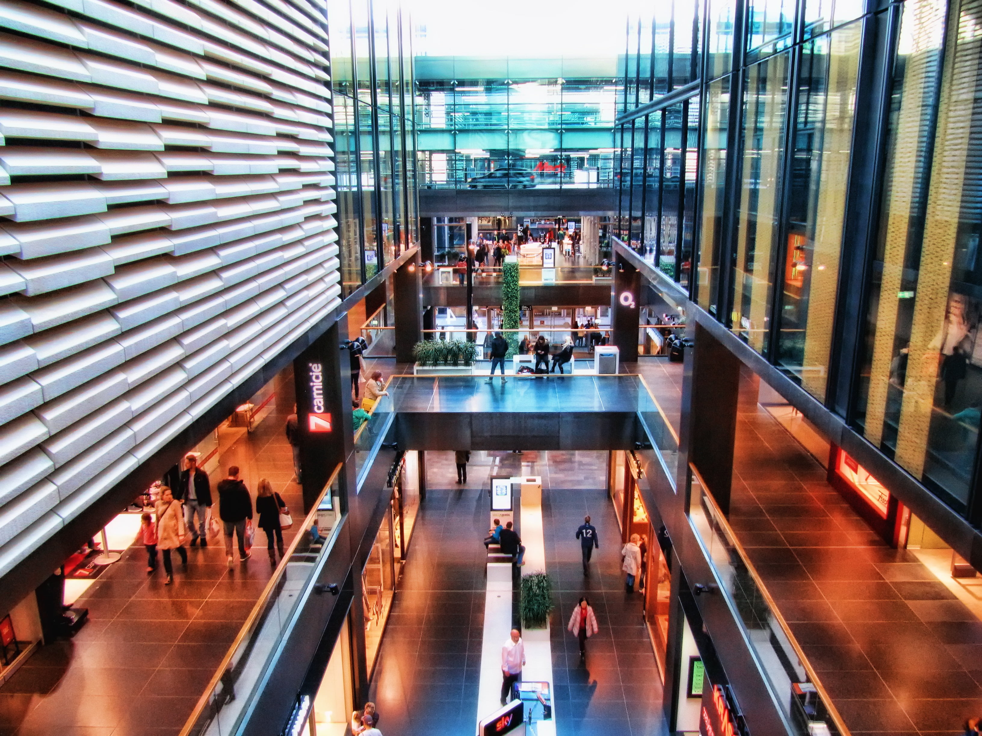shopping mall, high angle view, transportation, real people, group of people, indoors, adult, shoopingmall, illuminated, courtyards at the brühl, daytime, HD Wallpaper