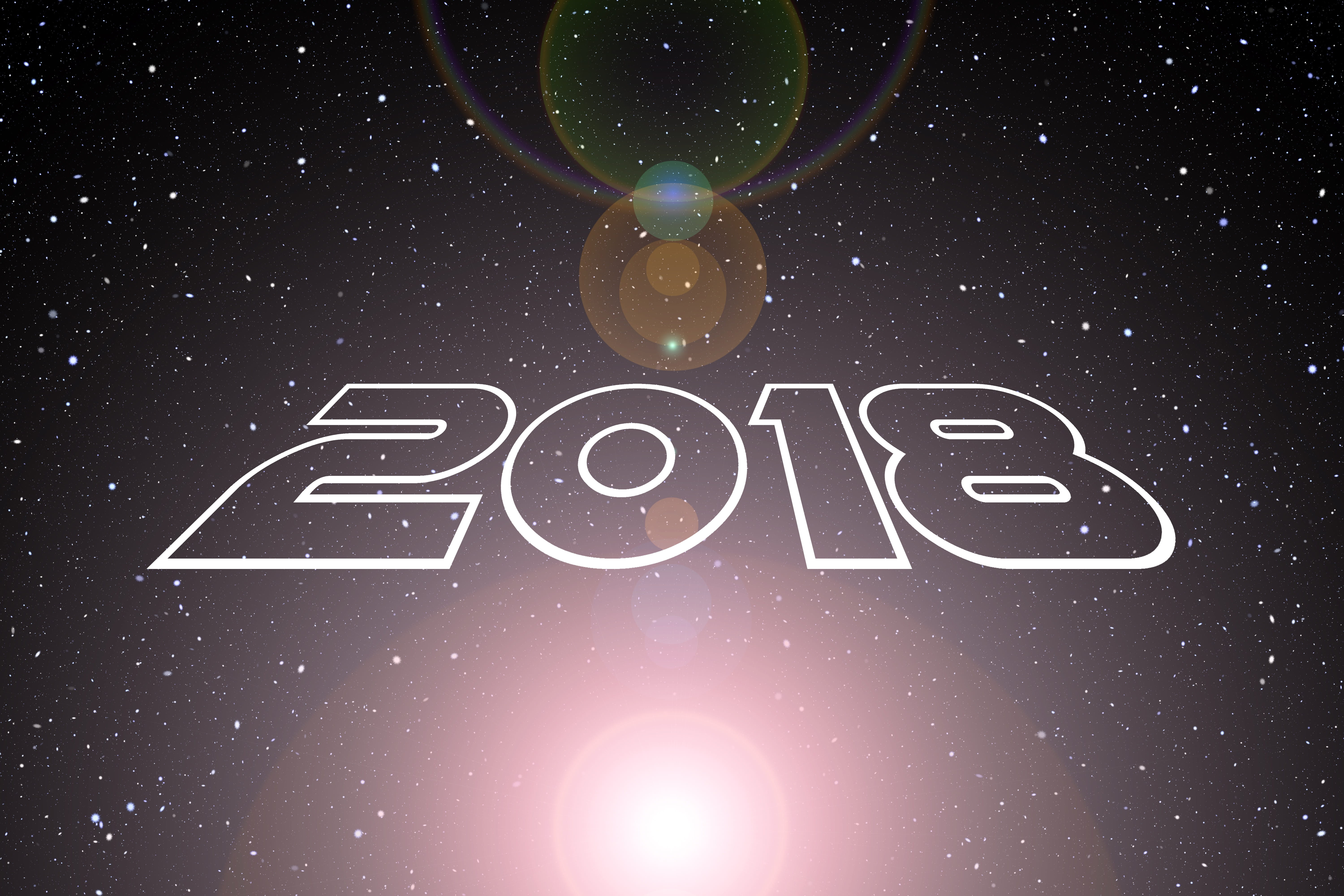 bright, sylvester, digital composite, creativity, shining, sign, space, light - natural phenomenon, fireworks, star - space, sky, universe, 5K, year, no people, HD Wallpaper