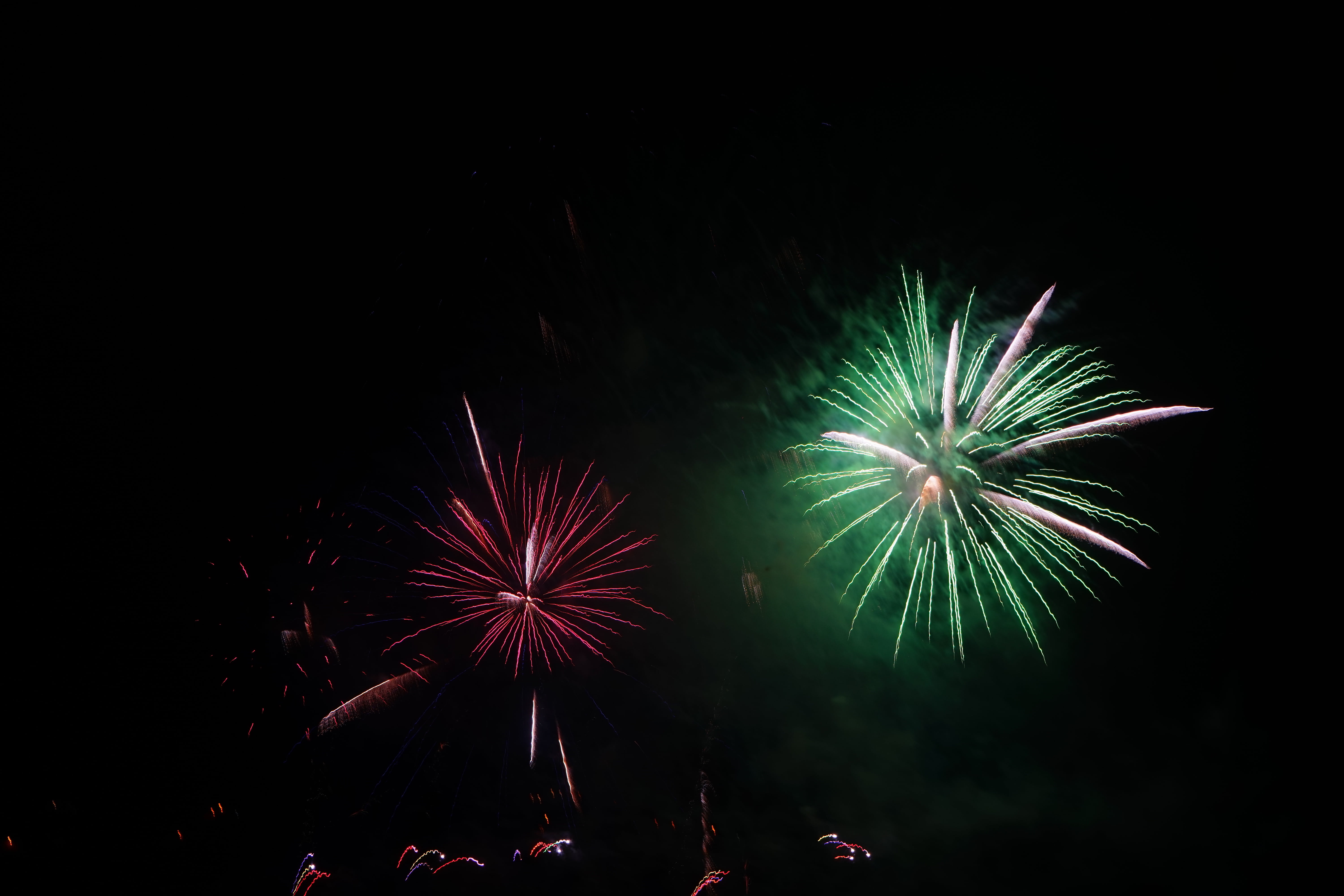 explode, colorful, new years eve, new years day, 5K, long exposure, firework, night, illuminated, nature, fire work, fireworks, sky, outdoors, color, event, HD Wallpaper