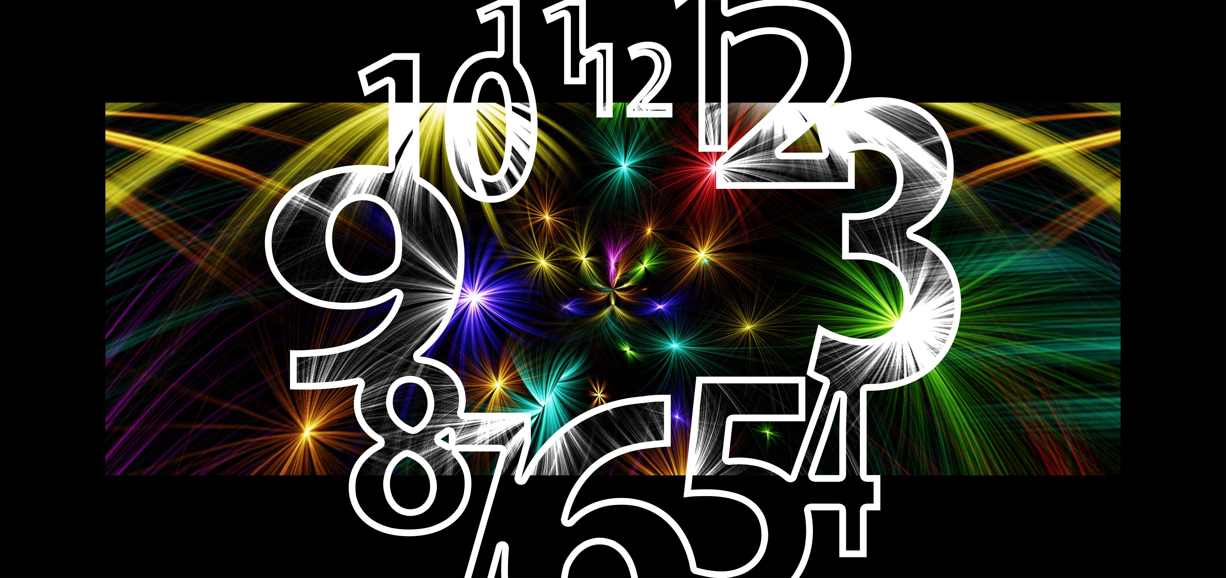 pay, black background, fireworks art, neon, purple, no people, 4K, twelve, shower of sparks, pyrotechnics, blurred motion, colorful, rocket, star, new years day, HD Wallpaper