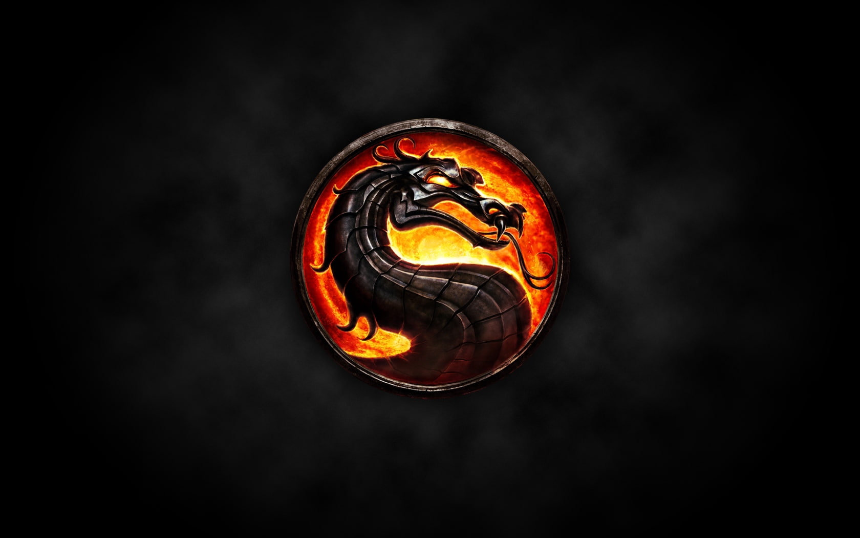 circle, dragon, mortal kombat, fire, 720P, smoke, HD Wallpaper