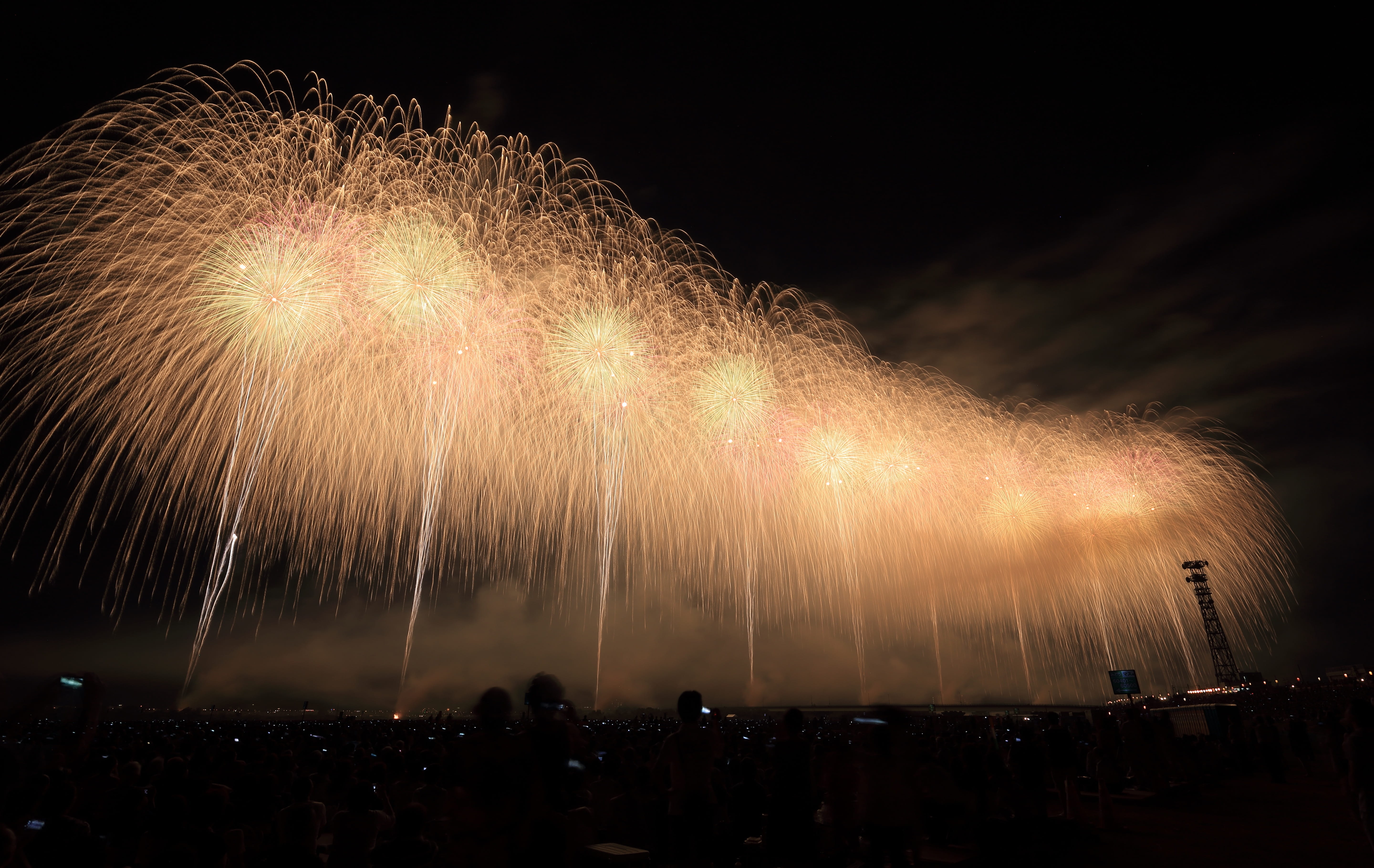 arts culture and entertainment, illuminated, firework, exploding, water fountains, city, firework Display, time, party - Social Event, motion, spark, event, HD Wallpaper