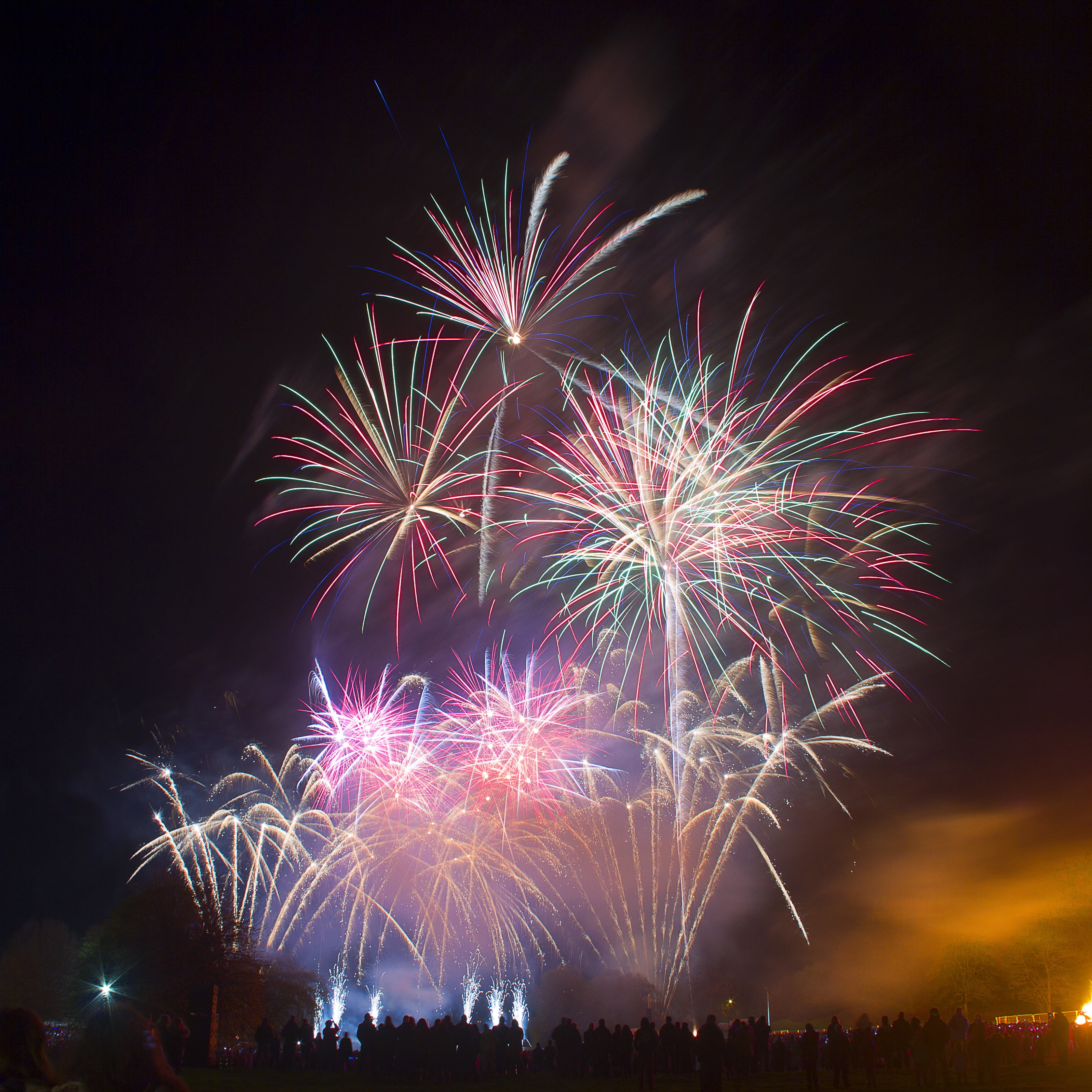 show, chinese new year, fireworks, firecrackers, arts culture and entertainment, new years eve, multi colored, firework display, cityscape, smoke, illuminated, Phone HD Wallpaper
