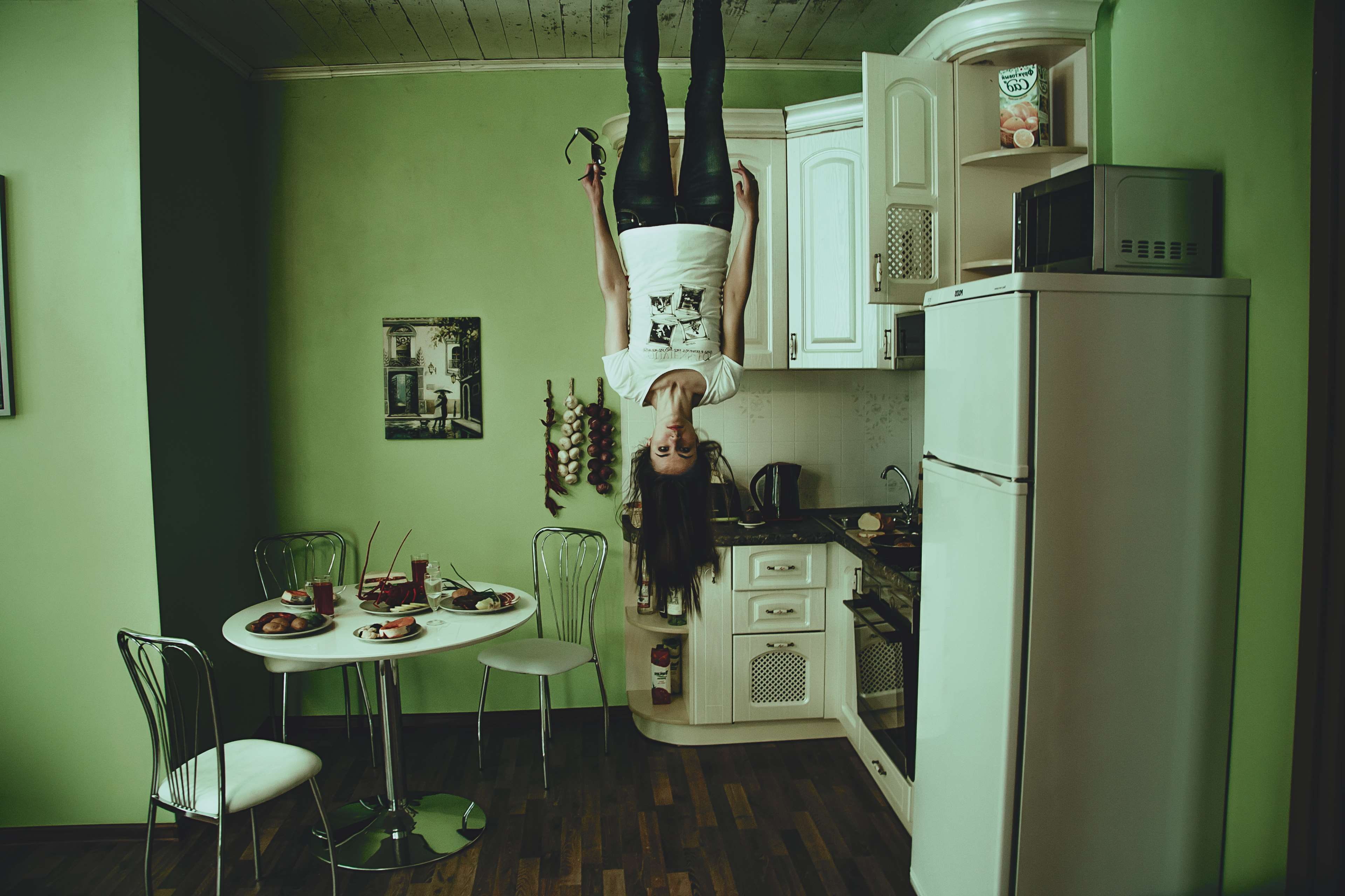 chair, domestic life, furniture, house, kitchen, home showcase interior, cabinet, no people, room, lighting equipment, indoors, home interior, floor, horror, HD Wallpaper
