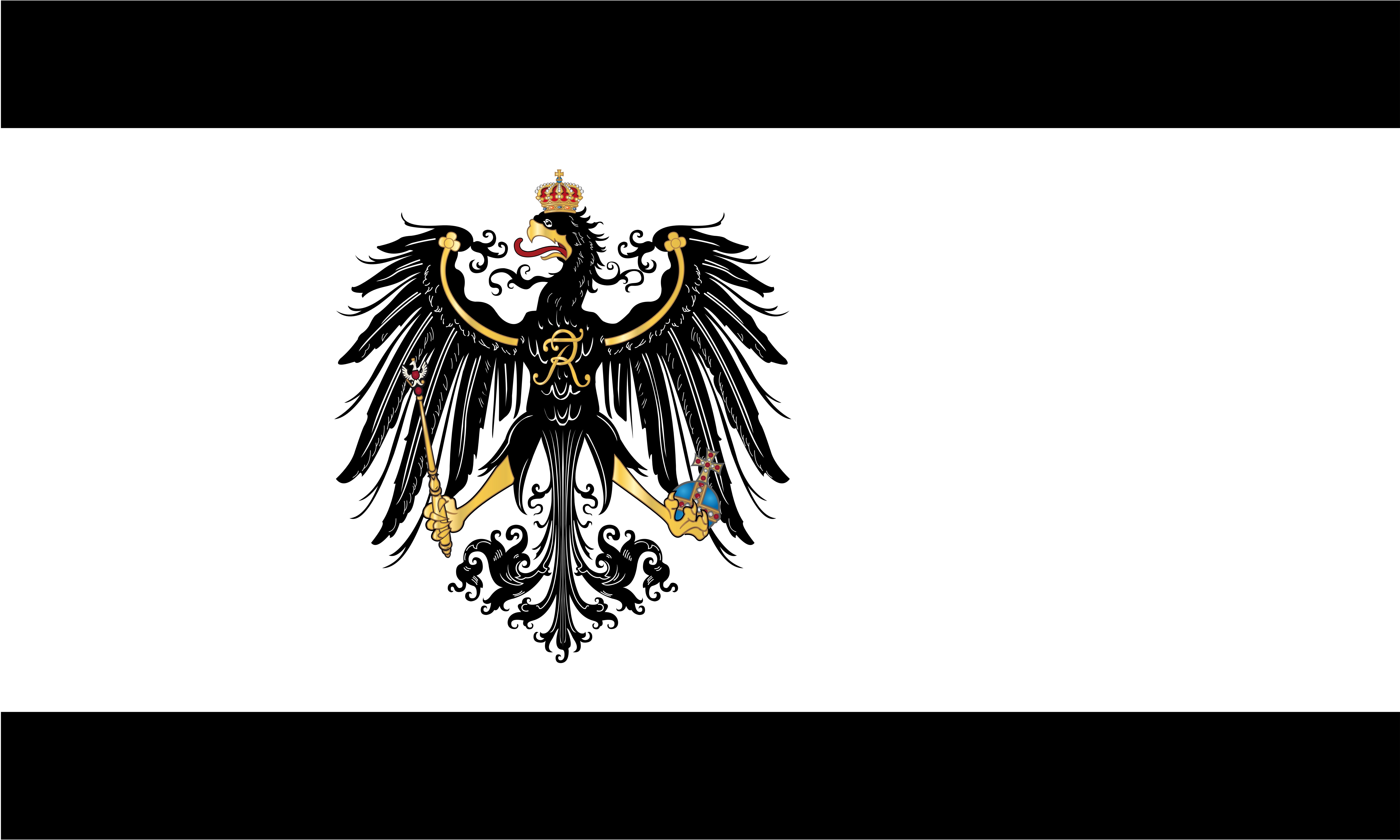 8K, flag of prussia, HD Wallpaper