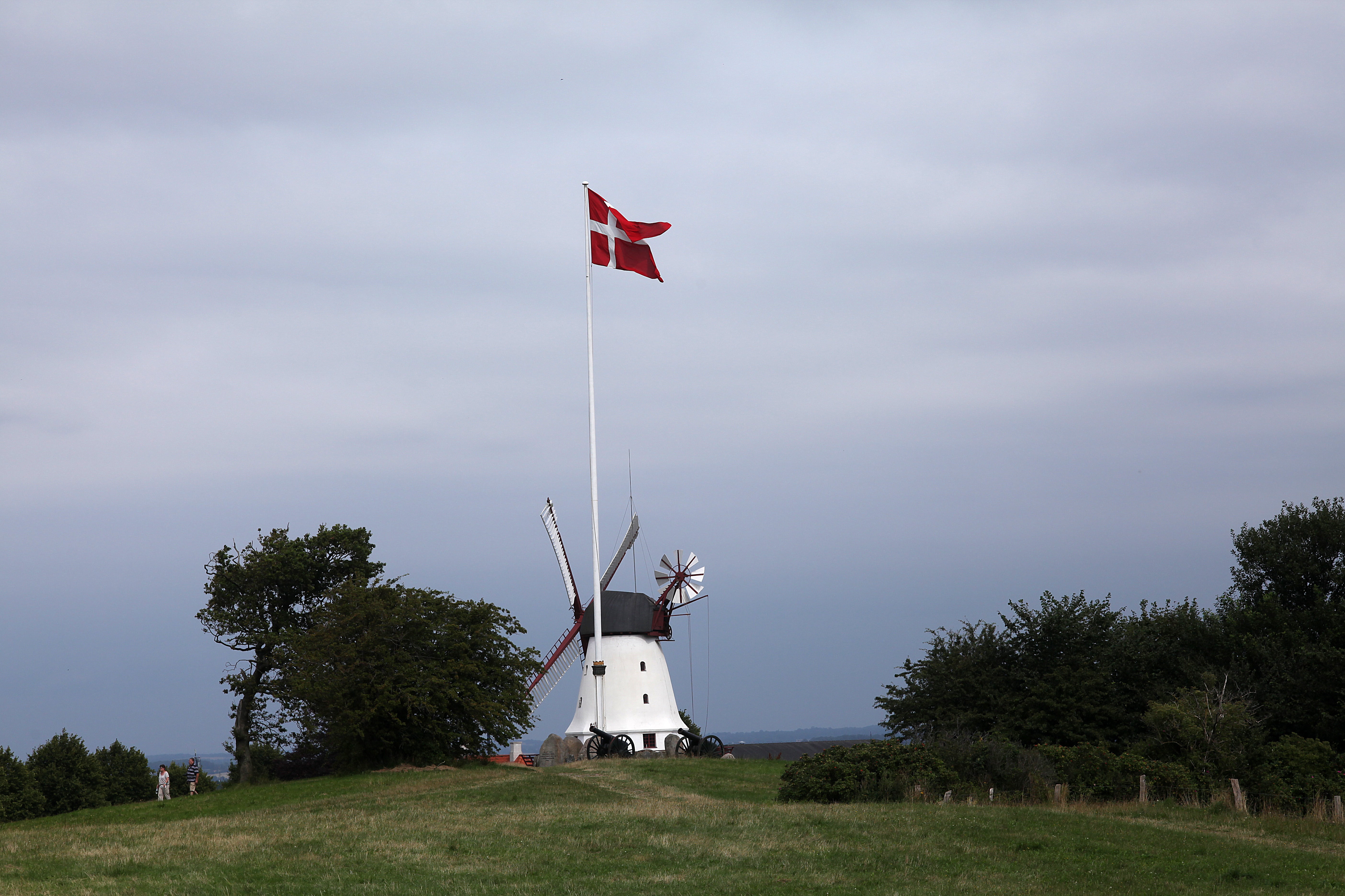 plant, tranquility, dybbøl mill, land, flag, sky, cloud - sky, beauty in nature, environment, nature, war, no people, german danish war, grass, prussia, HD Wallpaper
