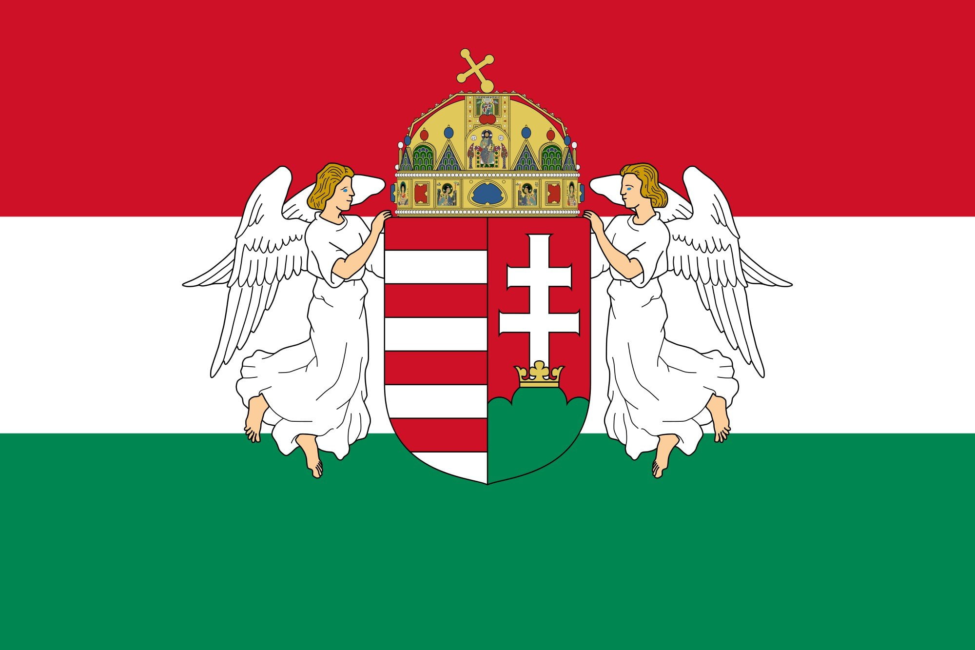 hungary, 1080P, 1867 1918 svg, 2000px flag, HD Wallpaper