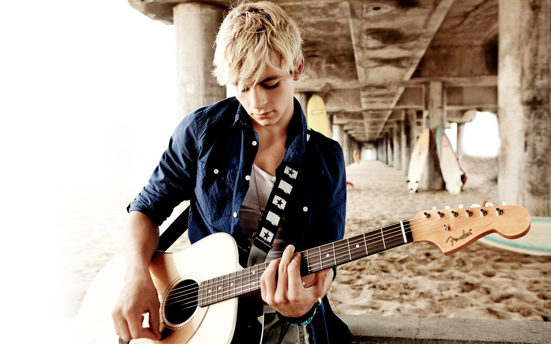 musician, cool boy, ross, 1080P, artist, shor, dude, lynch, blonde guy, HD Wallpaper