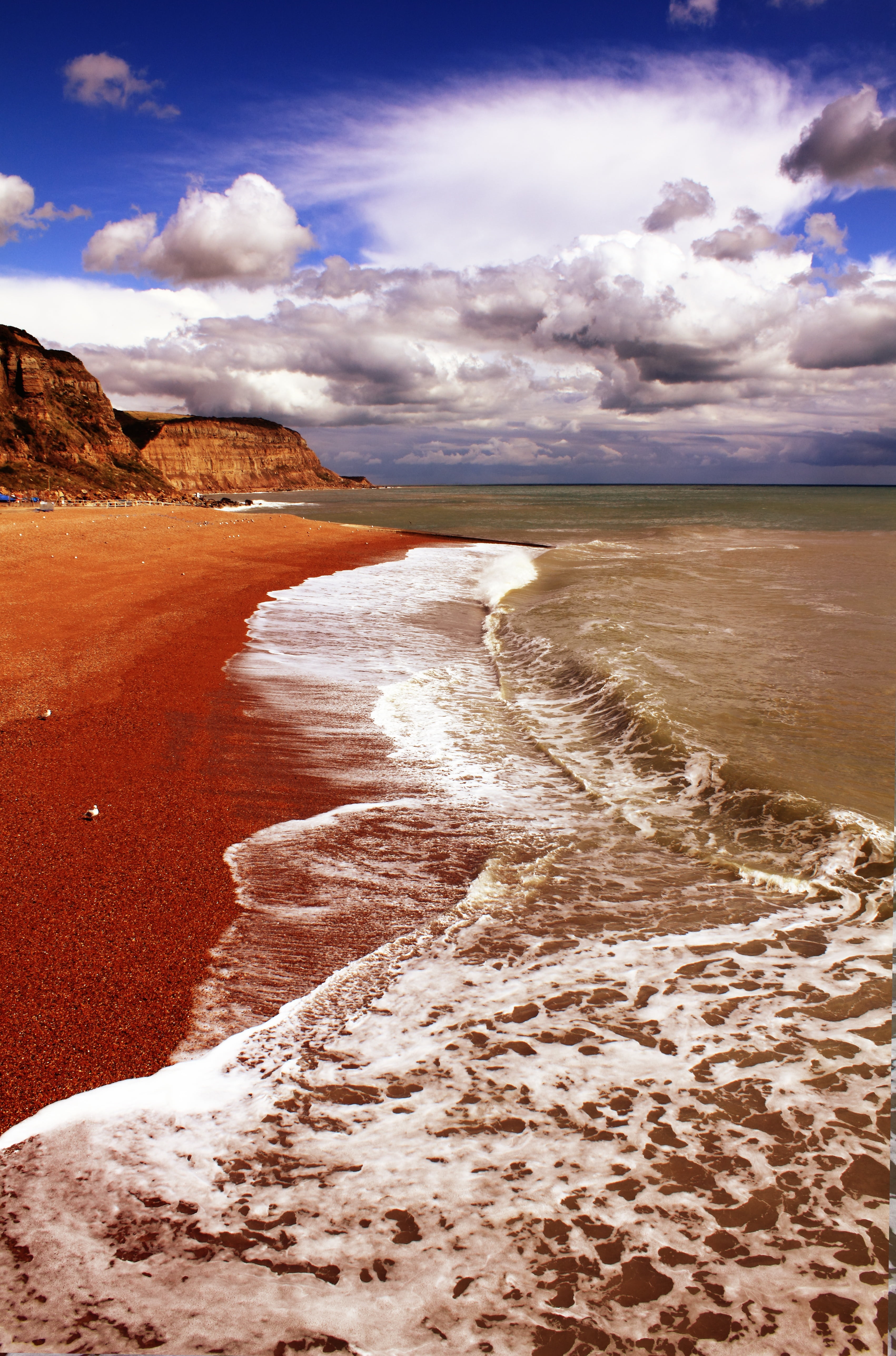tranquility, coastline, scenics - nature, land, horizon over water, nature, attraction, vacation, south, 5K, sand, scenics, ocean, coast, no People, britain, Phone HD Wallpaper
