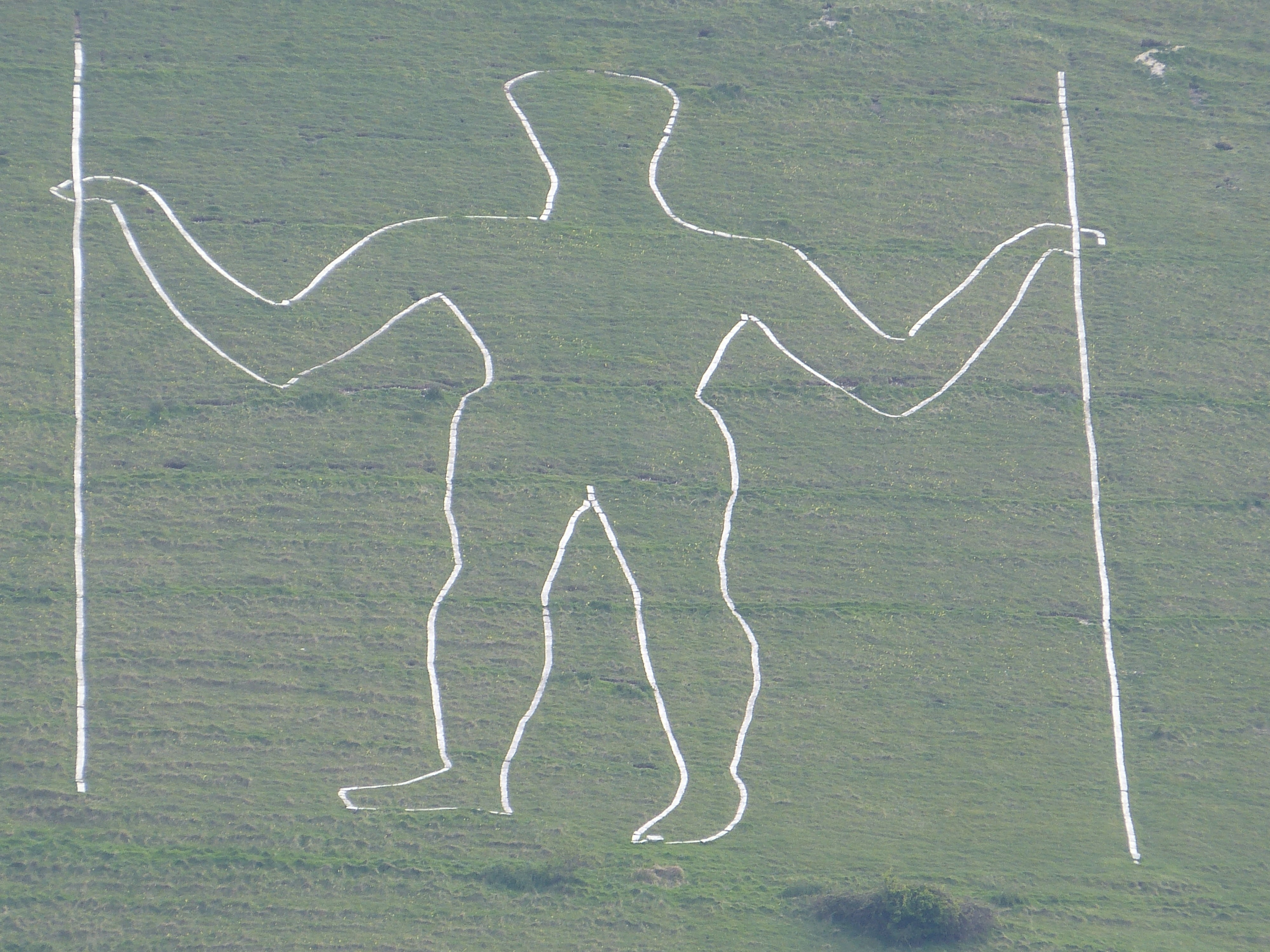 directly above, england, white color, outdoors, one, hill figure, outline, no people, nature, accidents and disasters, creativity, long man of wilmington, HD Wallpaper