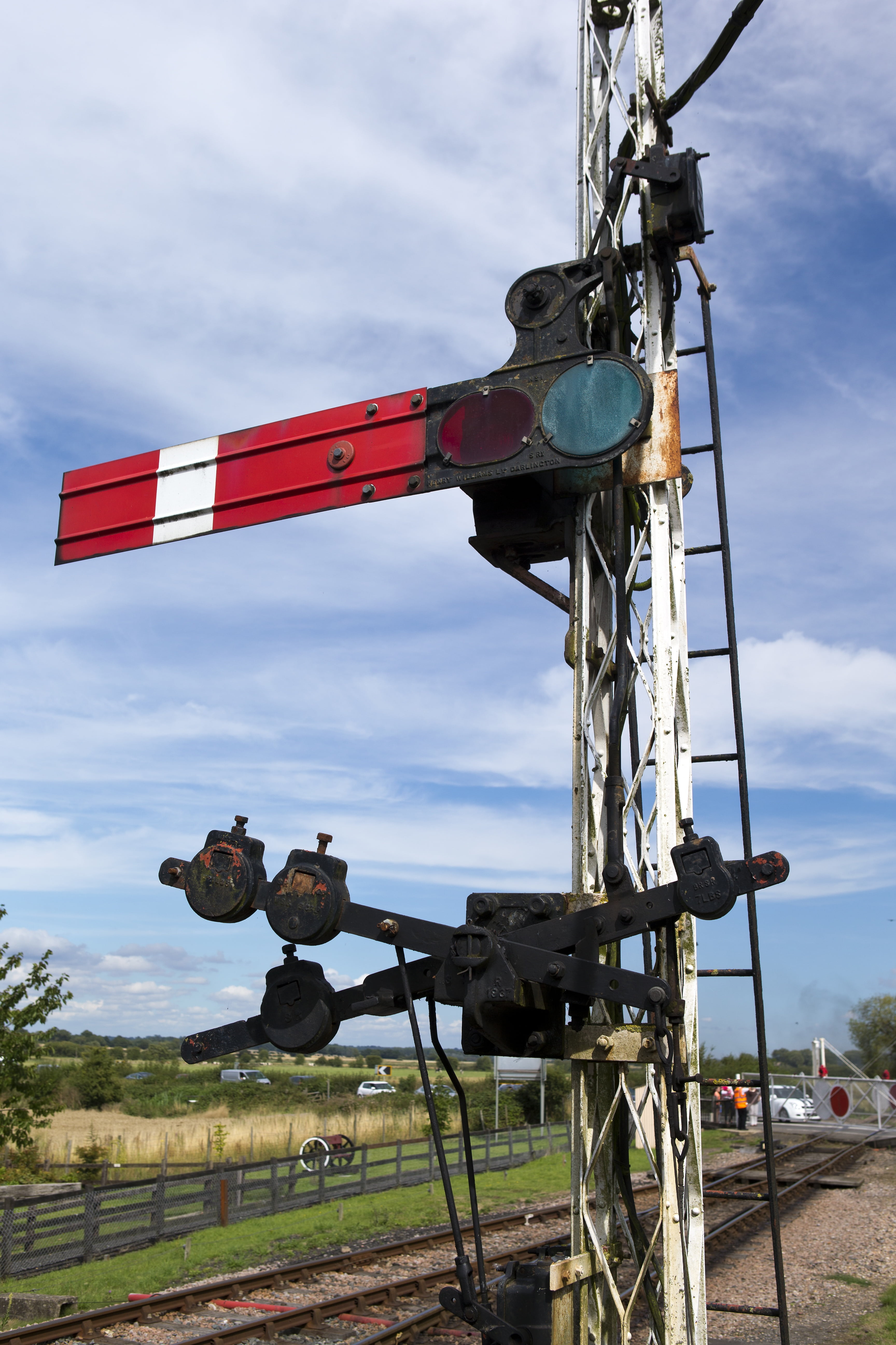land, day, metal, kent east sussex railway, built structure, communication, outdoors, transportation, no people, cloud - sky, 5K, architecture, low angle view, Phone HD Wallpaper
