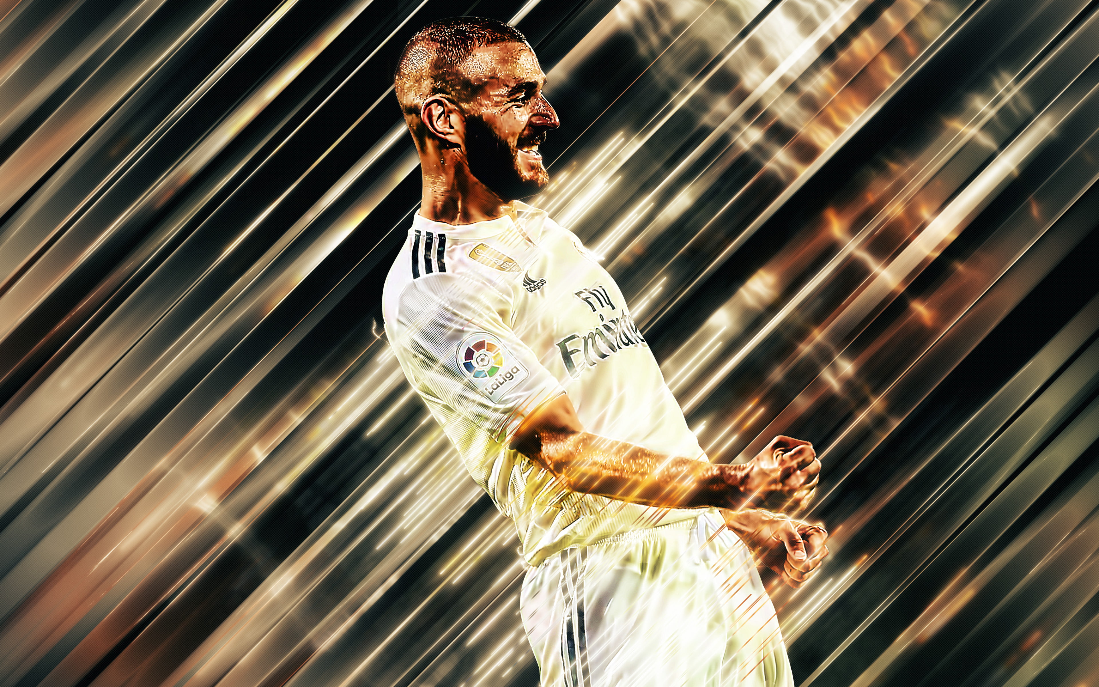 Soccer, Real Madrid C.F., French, 4K, Karim Benzema, HD Wallpaper