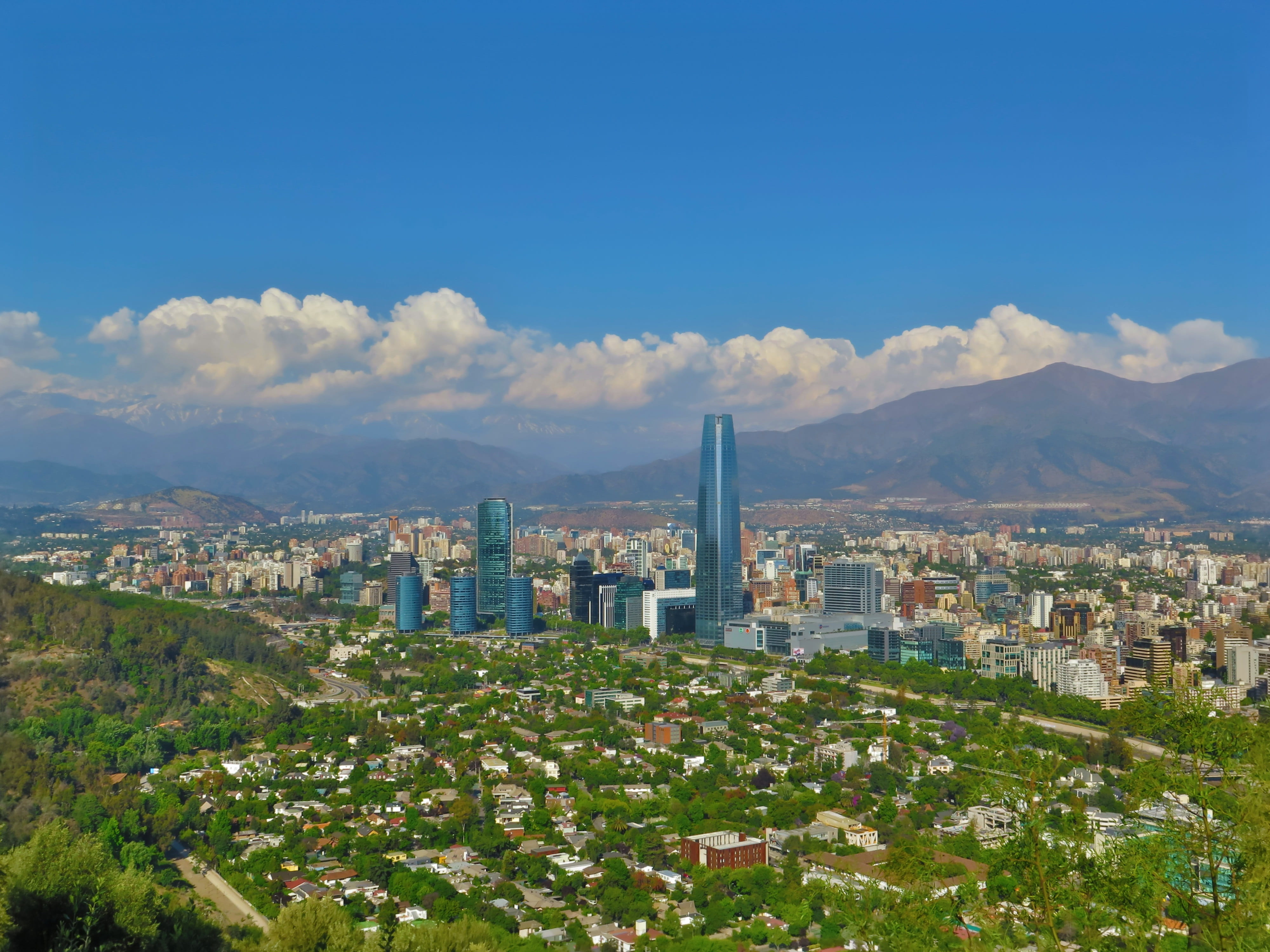 no people, buildings, residential district, summer, Day, trees, clouds, 4K, nature, architecture, anyone, urban skyline, building exterior, cloud - sky, HD Wallpaper